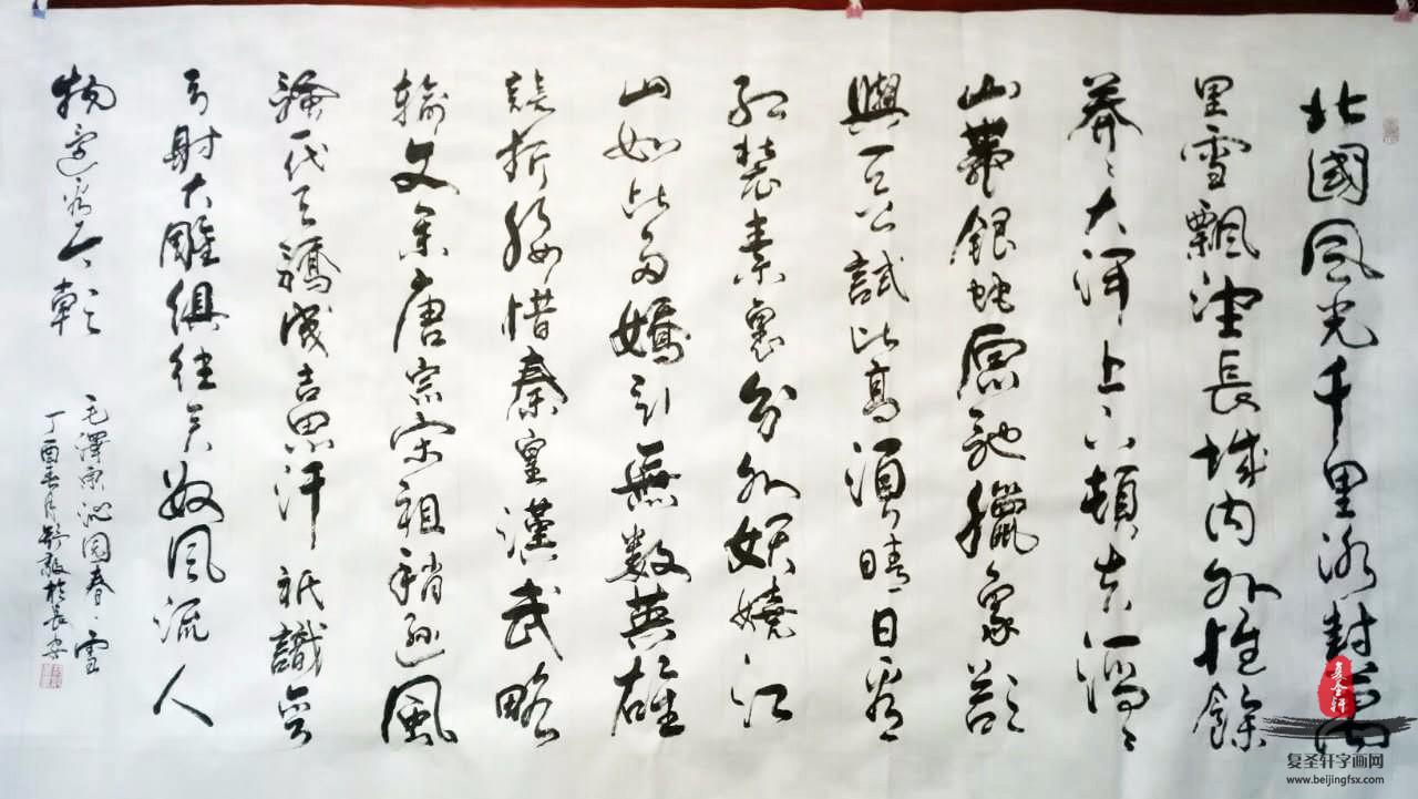 赵舒毅书法诗词《沁园春·雪》-复圣轩字画