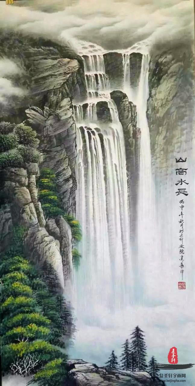 大城筆 絹本水墨画 掛軸一幅 484 店舗良い - 絵画