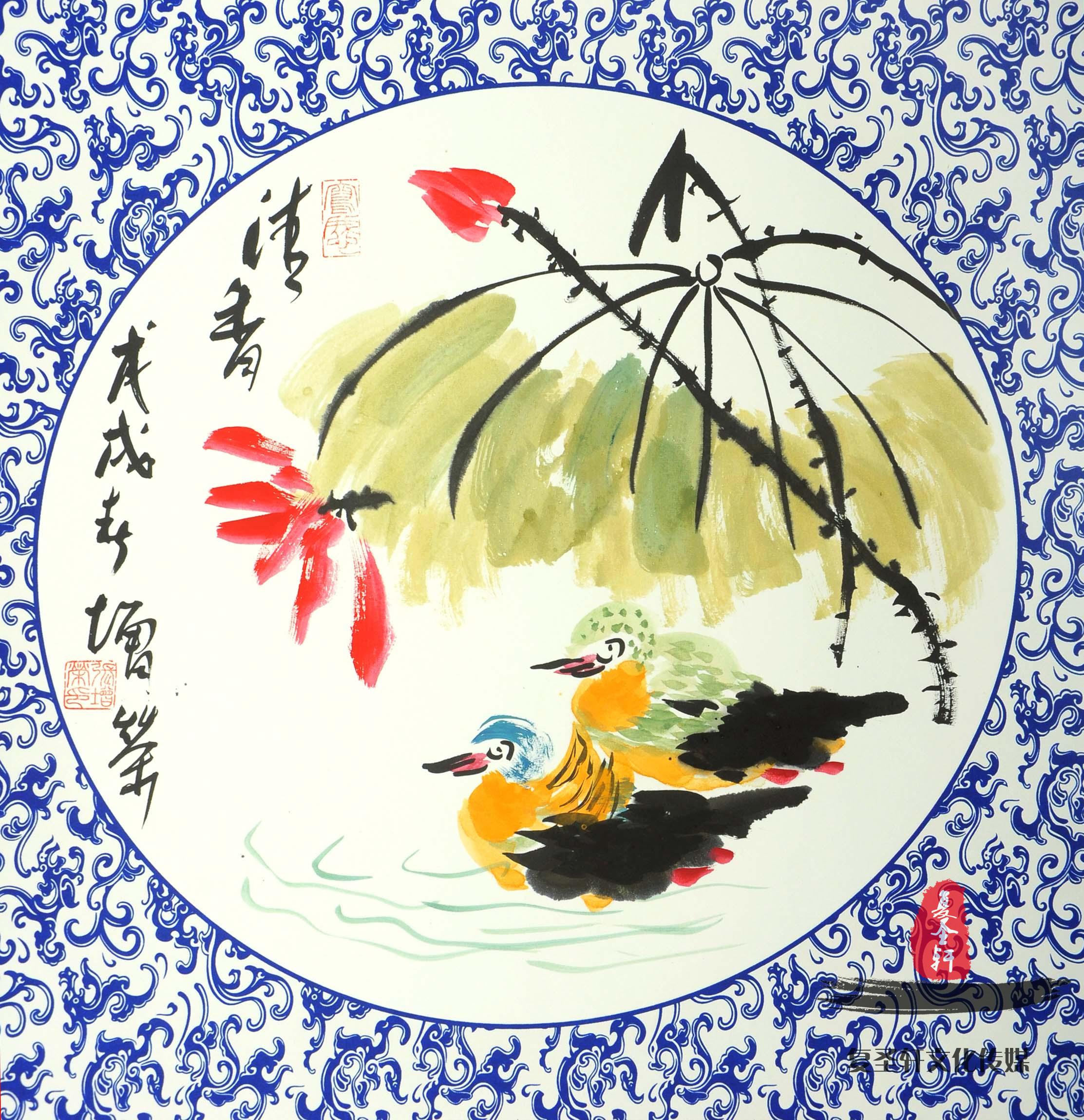 张增荣花鸟《清韵》-复圣轩字画