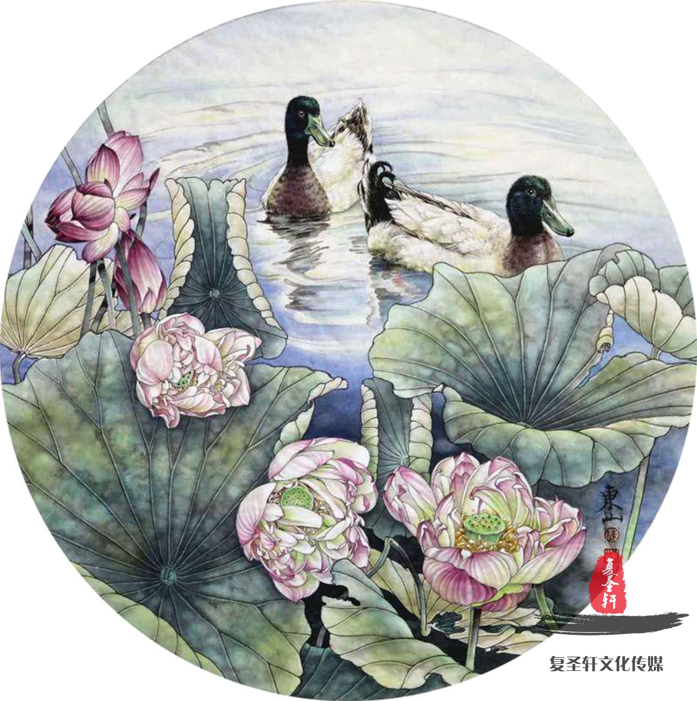 陈东山花鸟《鸟语花香》-复圣轩字画