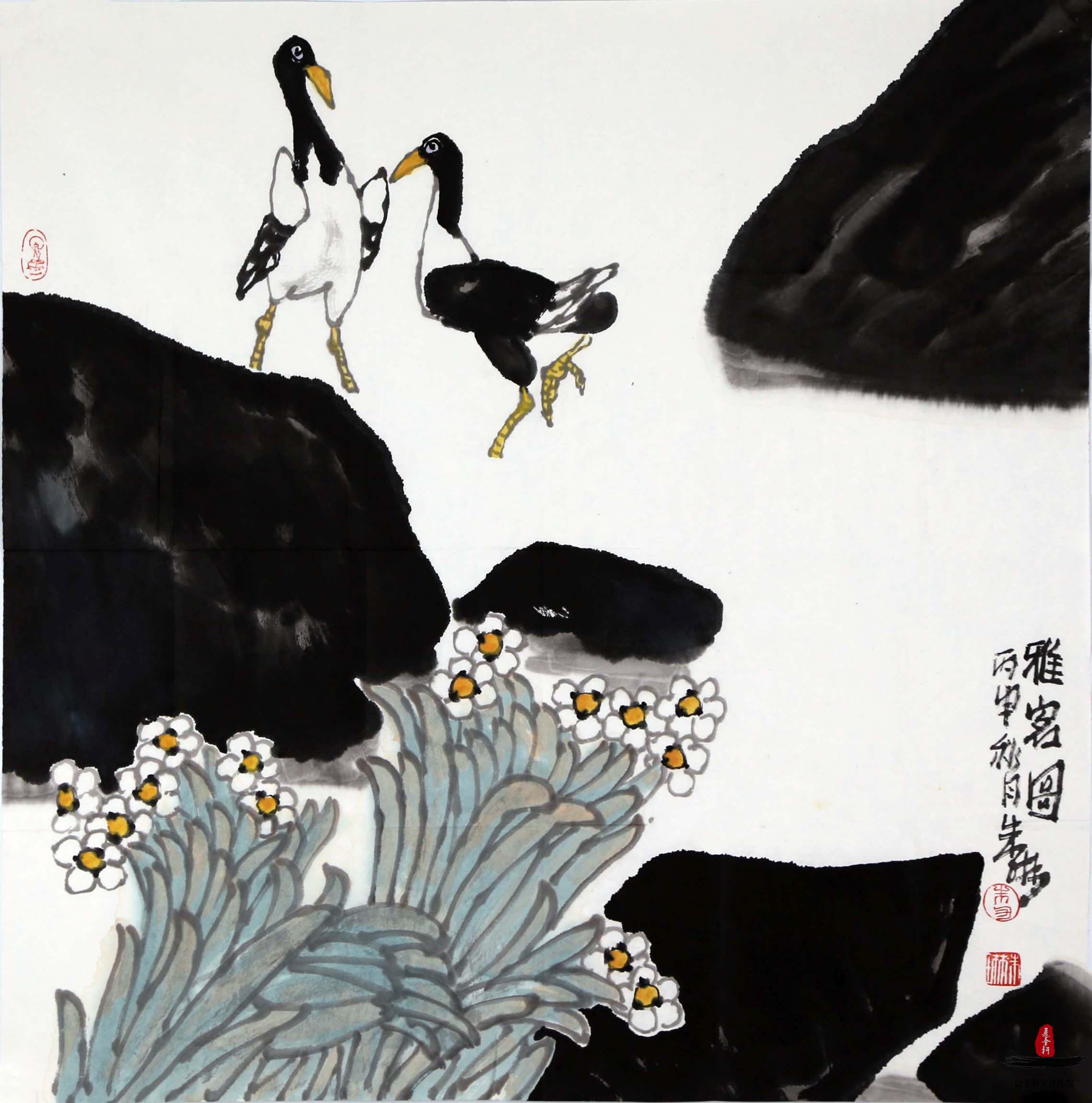 朱琳花鸟《雅客图》-复圣轩字画