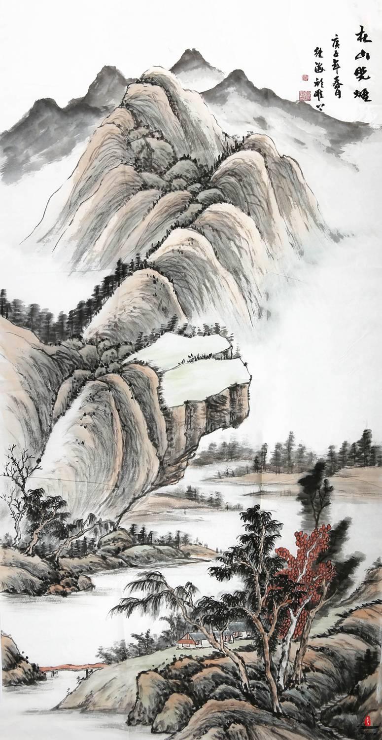 李继海《云山秋色》-复圣轩字画