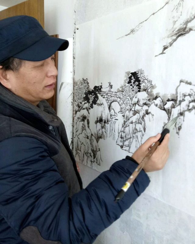 魏杰人物画《秋束》-复圣轩字画