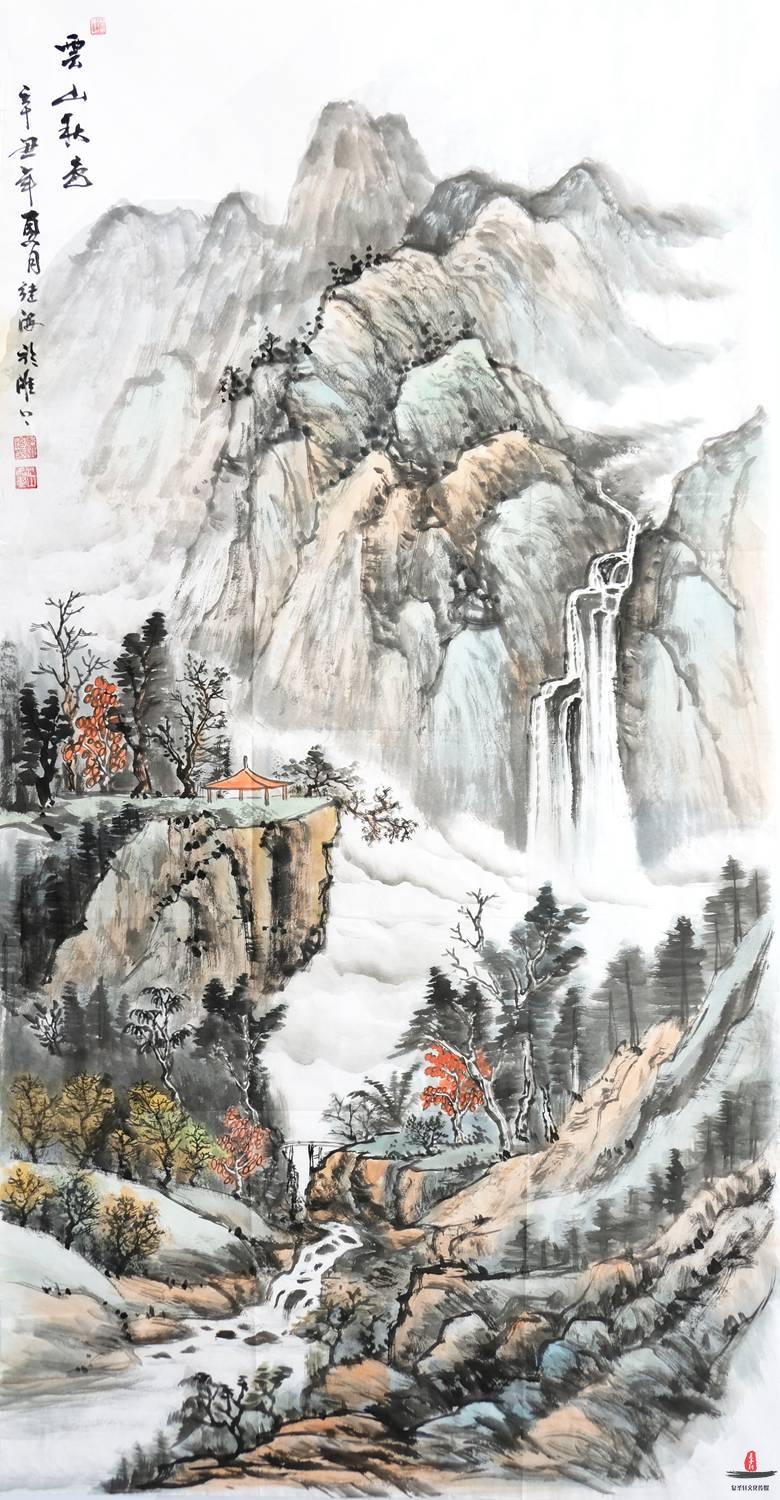 李继海《云山秋色》-复圣轩字画