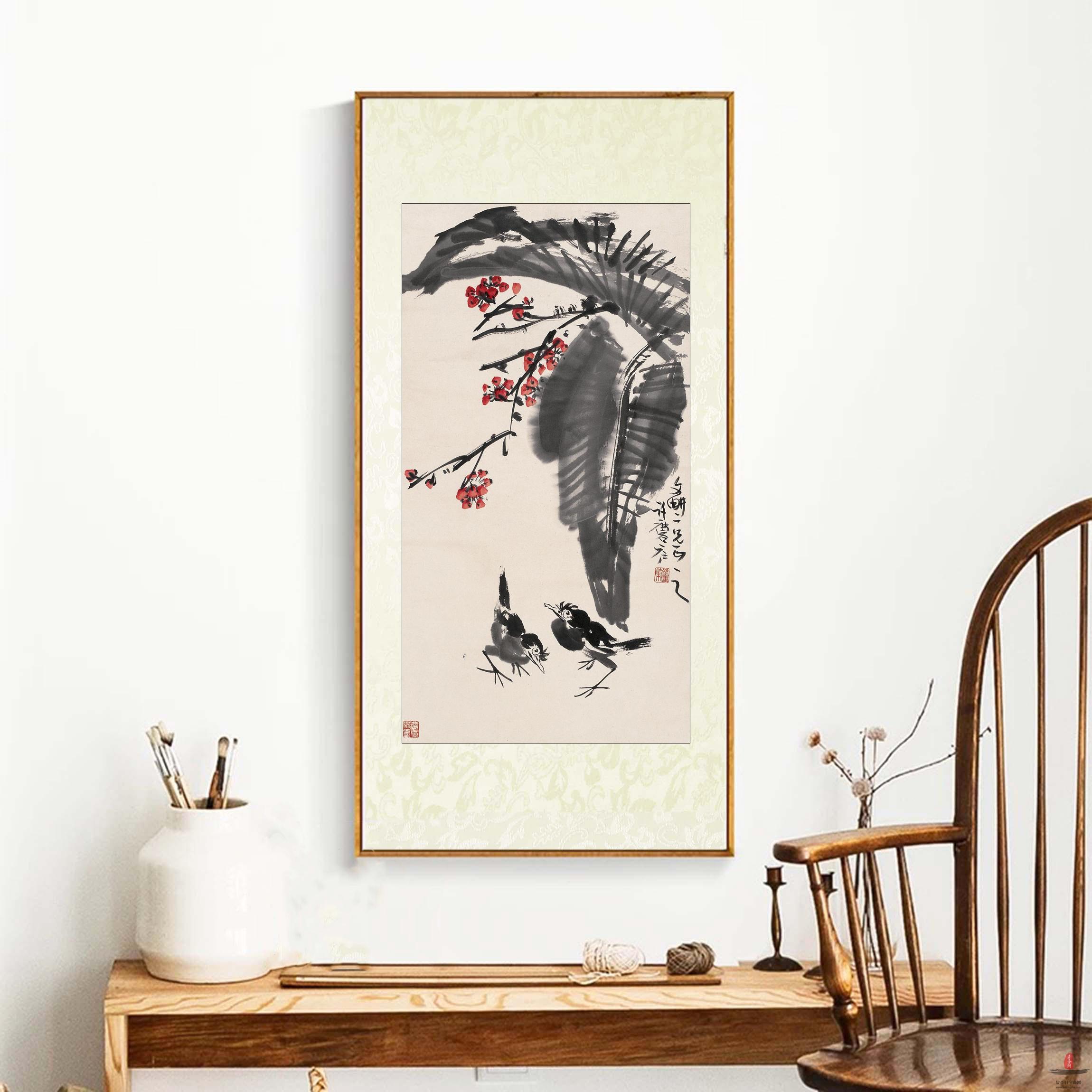 许麟庐《吉祥花鸟》-复圣轩字画网