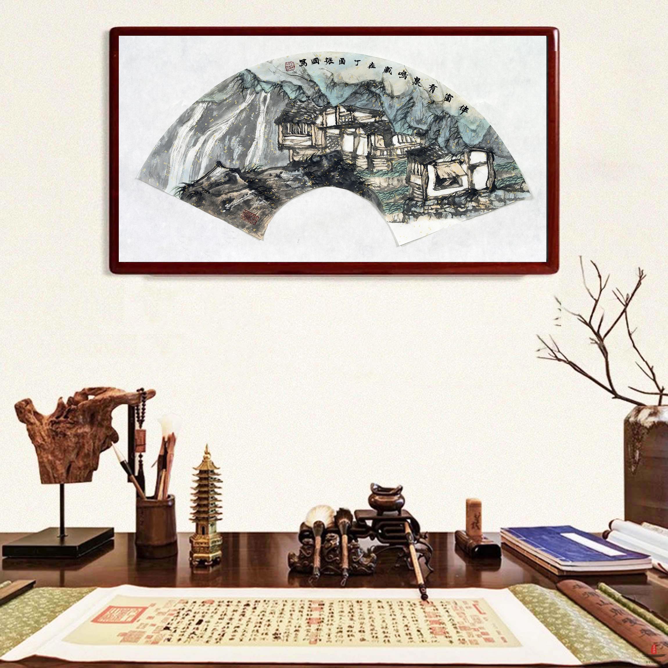 程振国《伴窗有泉鸣》-复圣轩字画