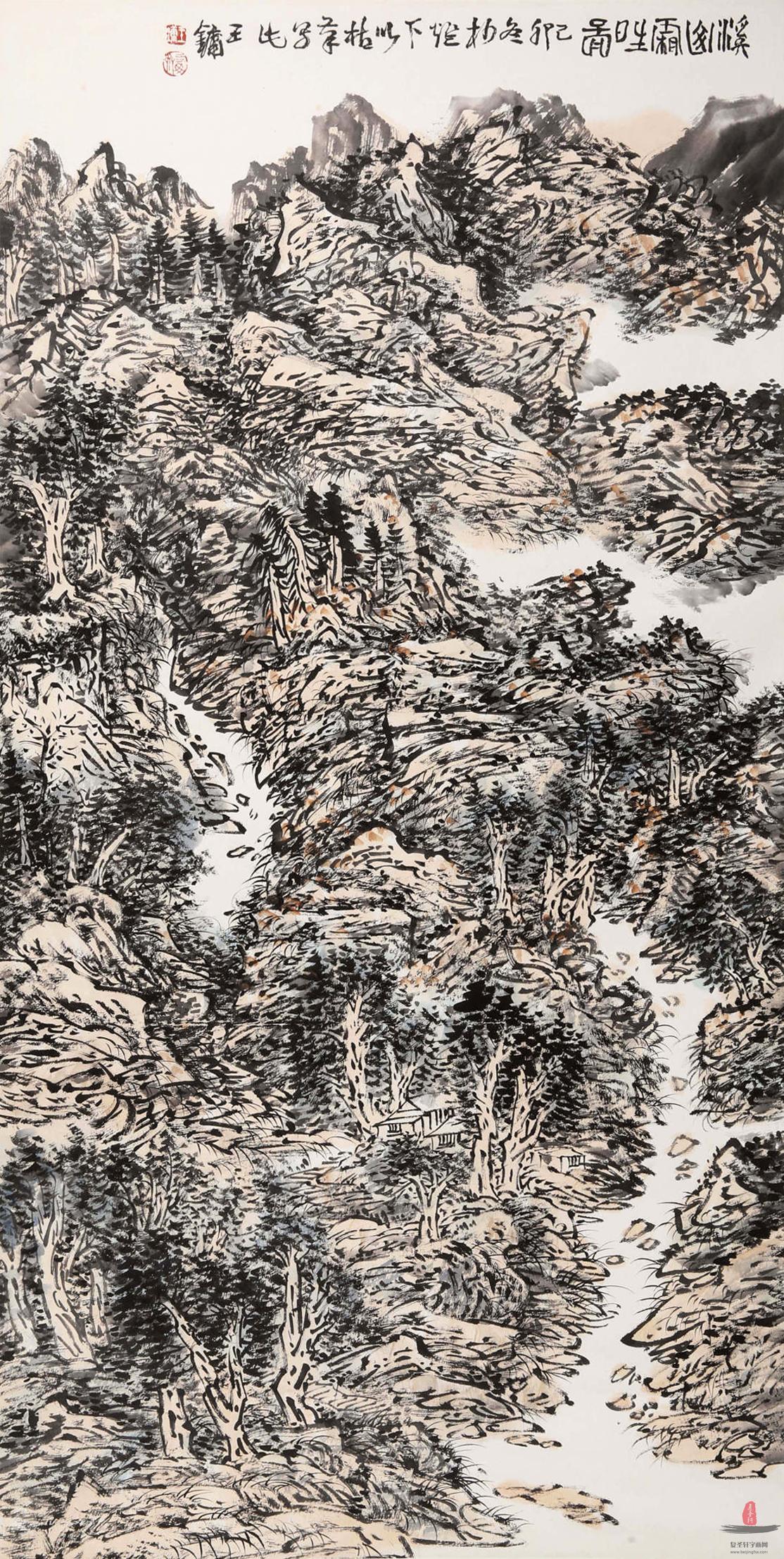 王镛《林壑高秋图》-复圣轩字画