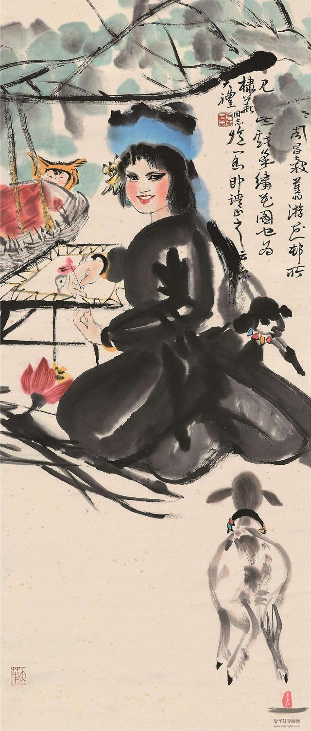 周昌谷 人物画-复圣轩字画