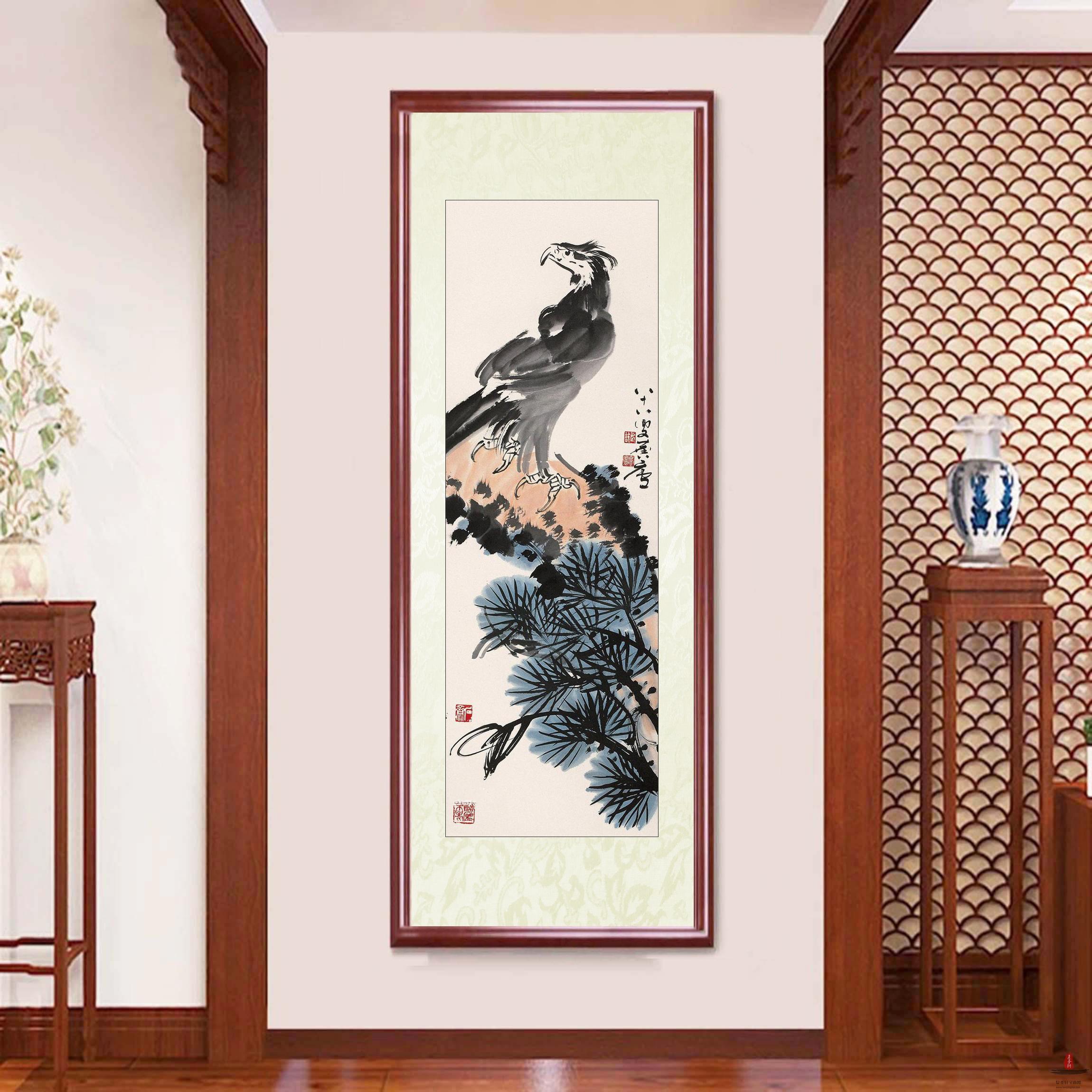 许麟庐《鹰》-复圣轩字画