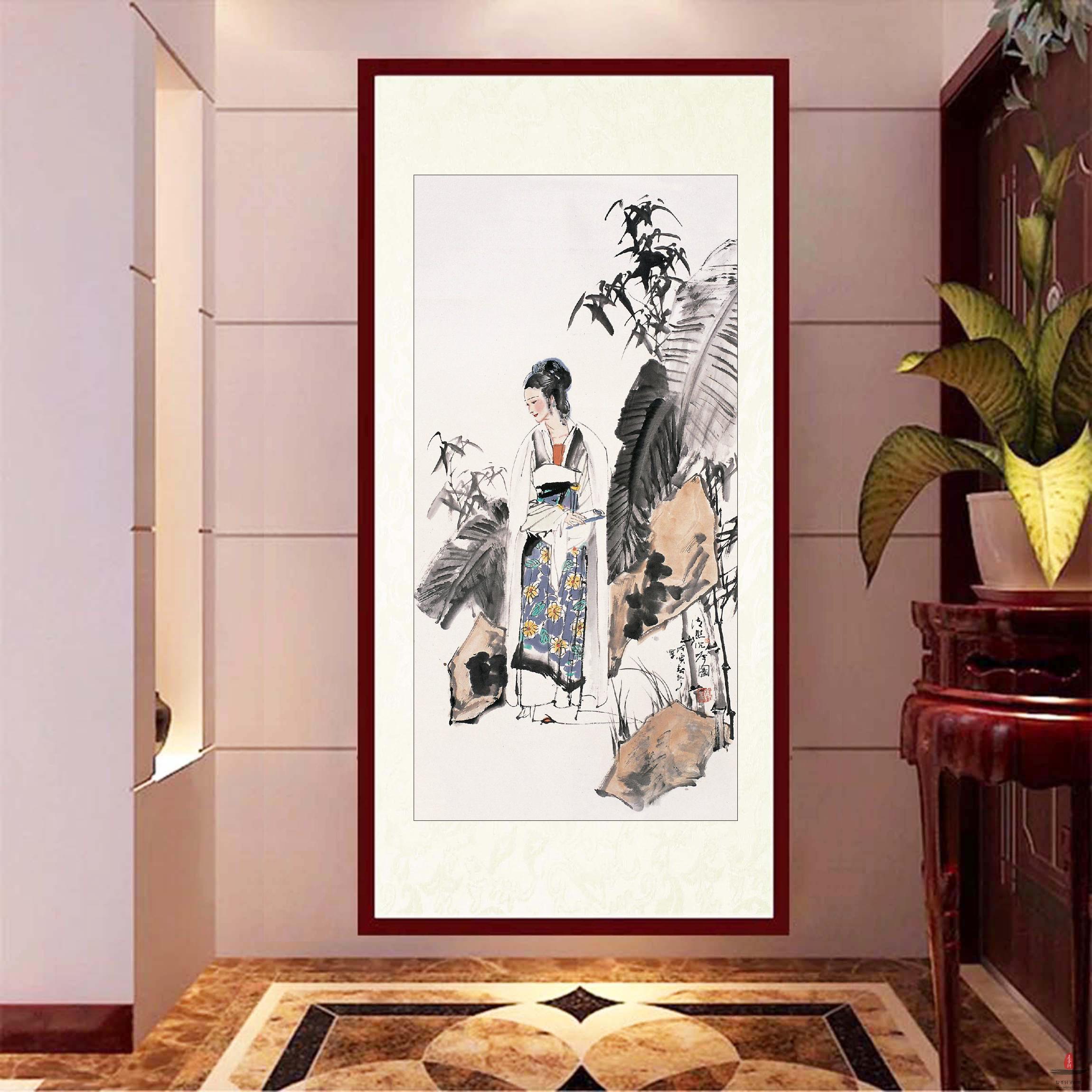 谢志高《清照沉吟图》-复圣轩字画