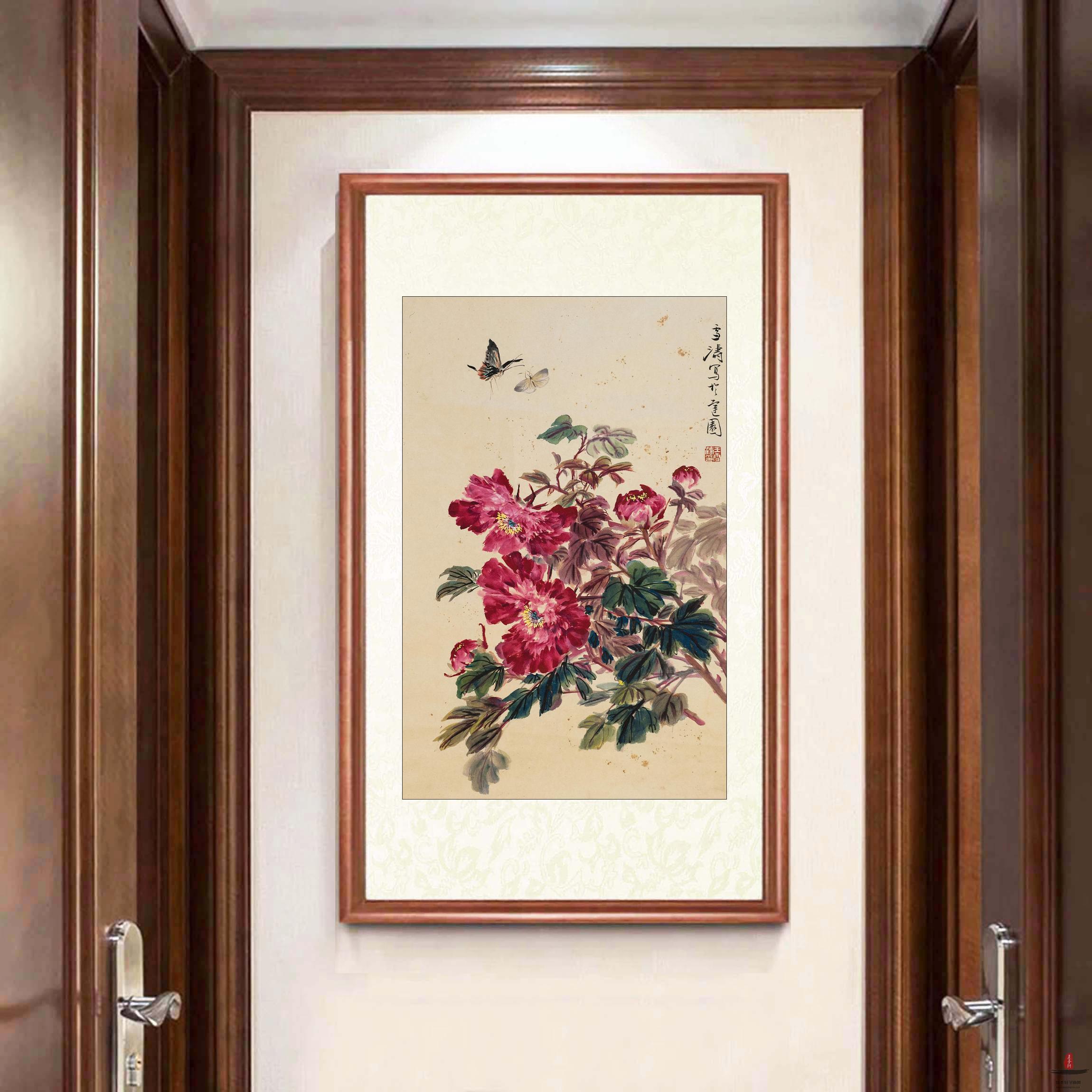王雪涛《牡丹蝴蝶》-复圣轩字画网