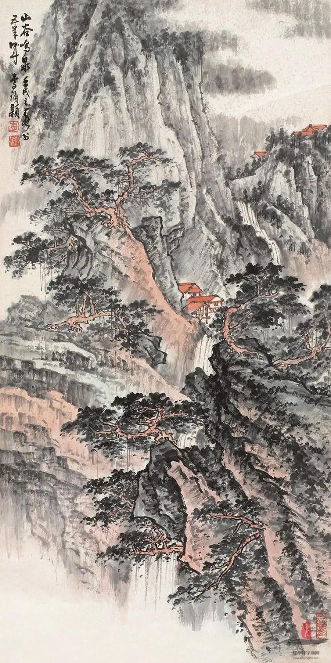 李颖《梅岭飞瀑》-复圣轩字画