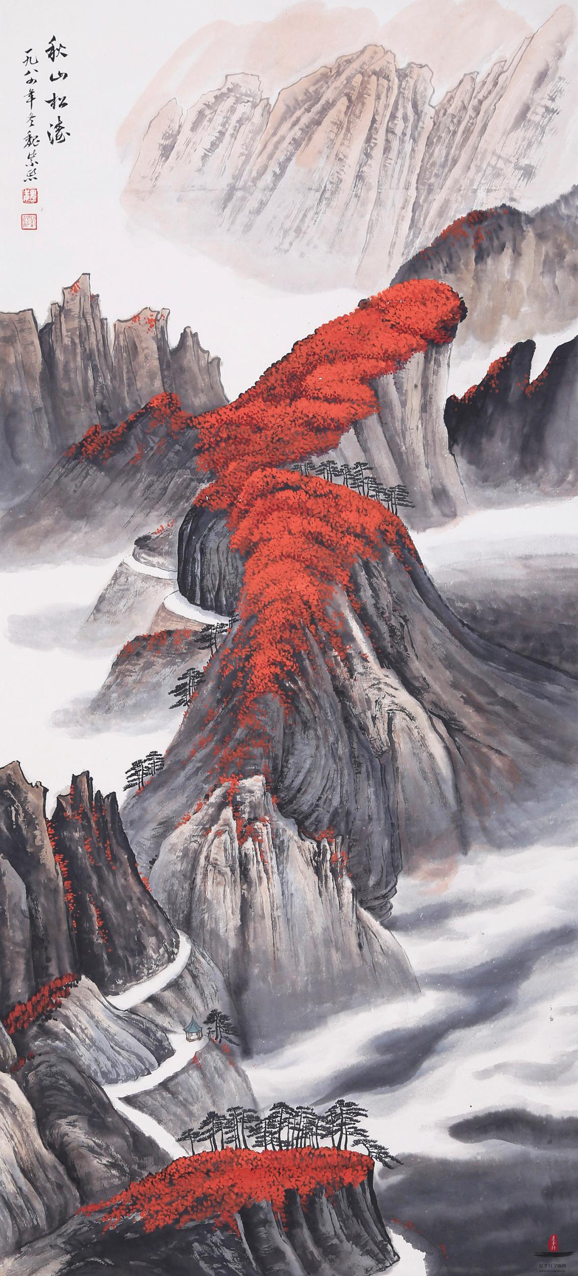 魏紫熙《黄山秋色》-复圣轩字画