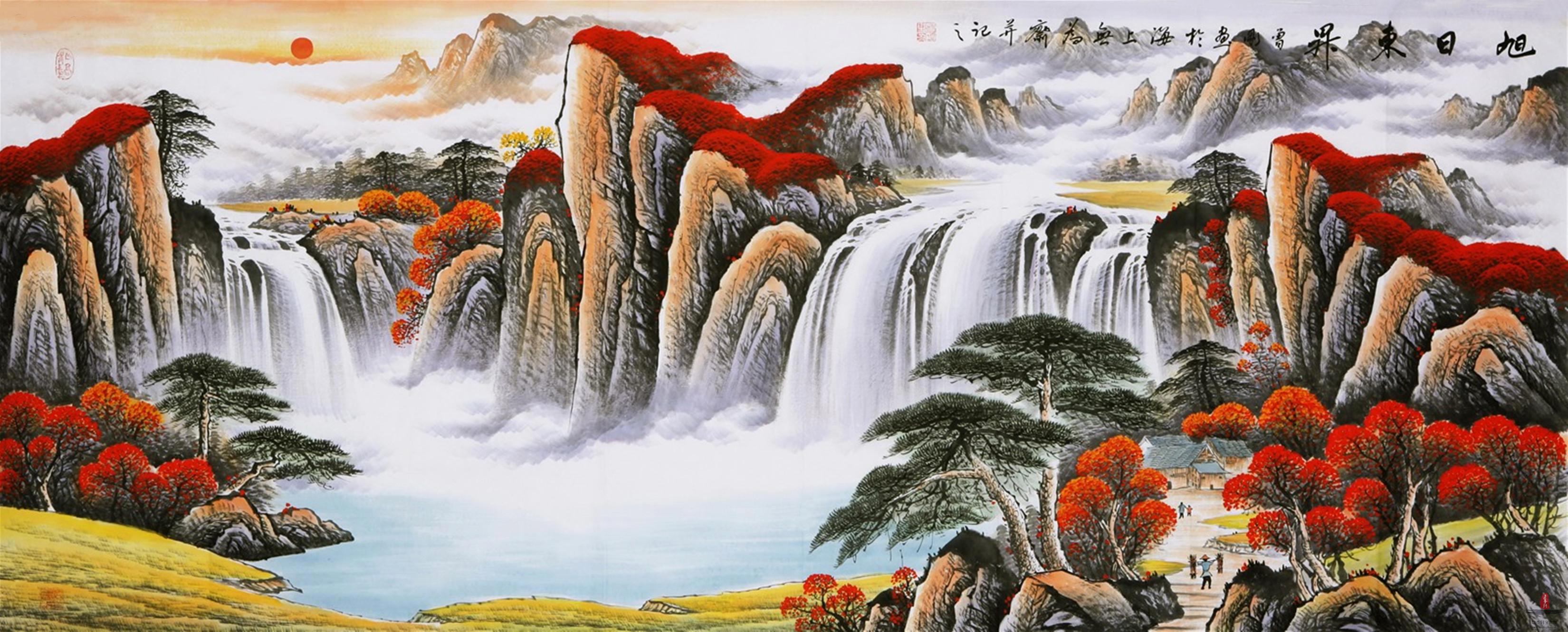 曾刚《旭日东升》-复圣轩字画网