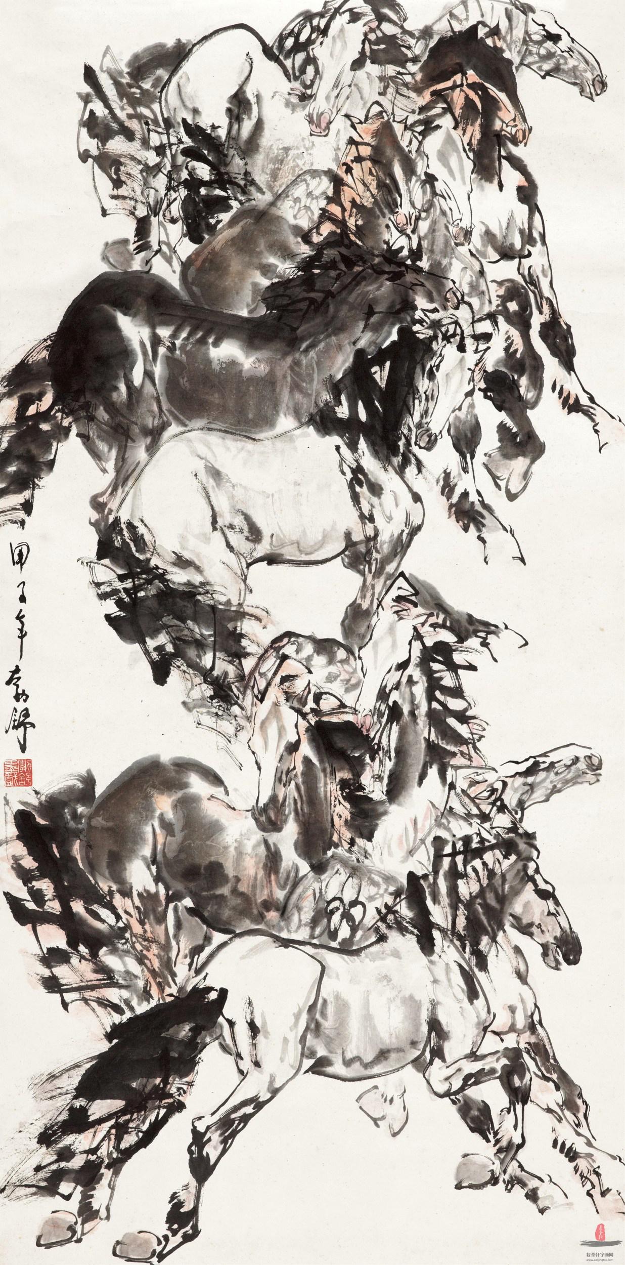 刘勃舒《奔腾》-复圣轩字画网