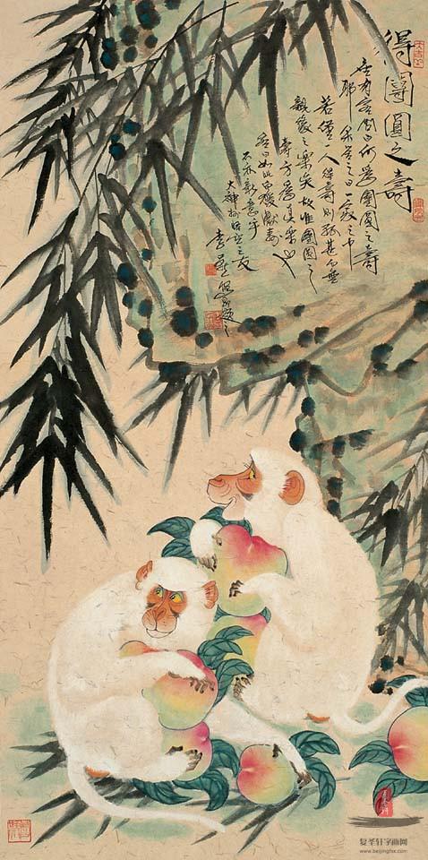 李燕《得团圆之寿》-复圣轩字画