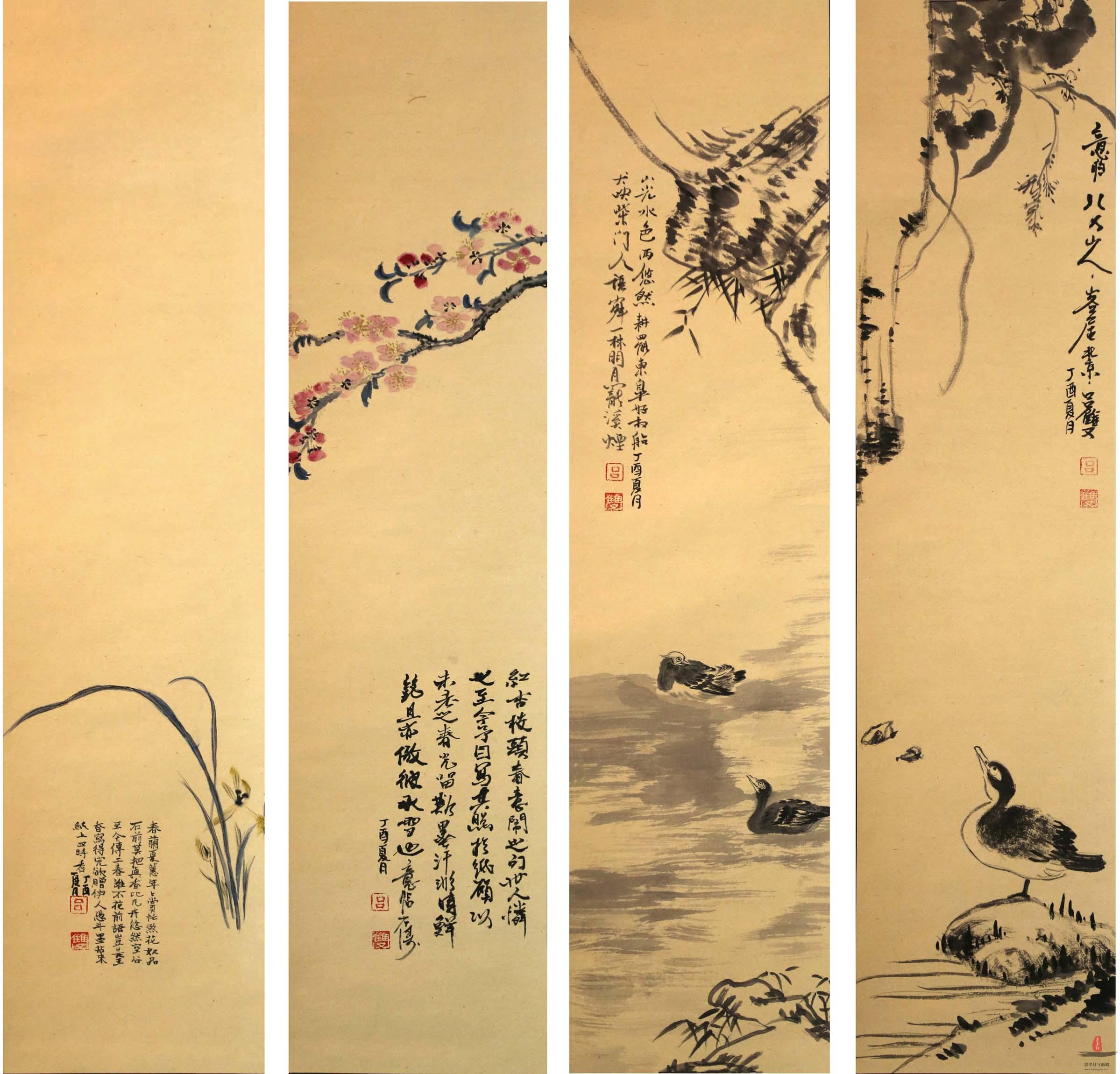 吕双花鸟 《大吉图》-复圣轩字画