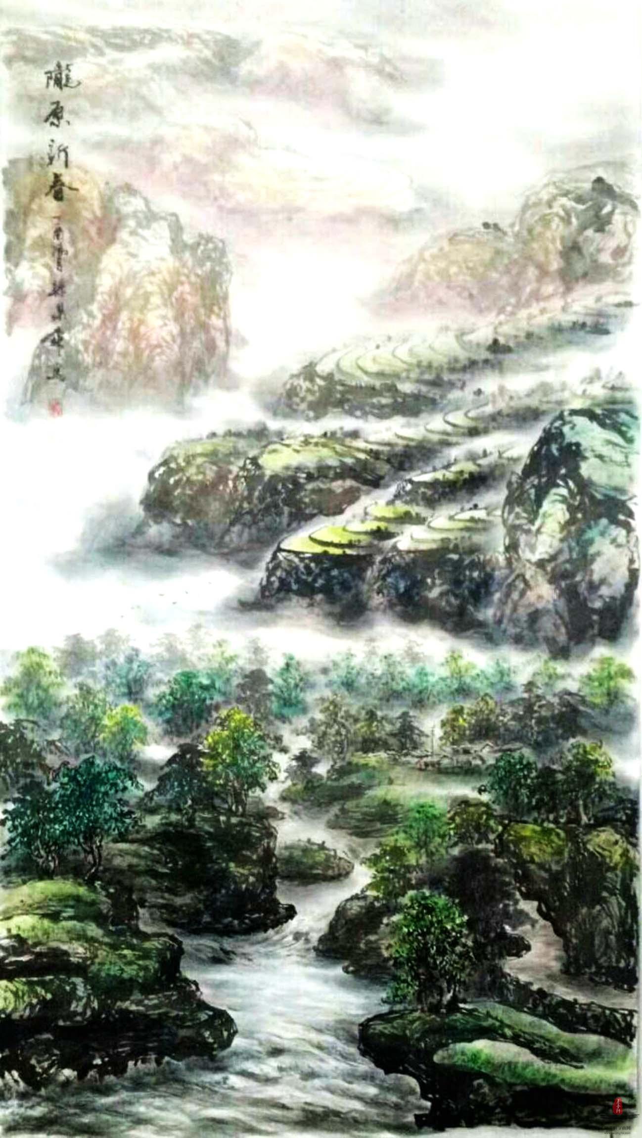 樊泉森山水《陇原新春》-复圣轩字画