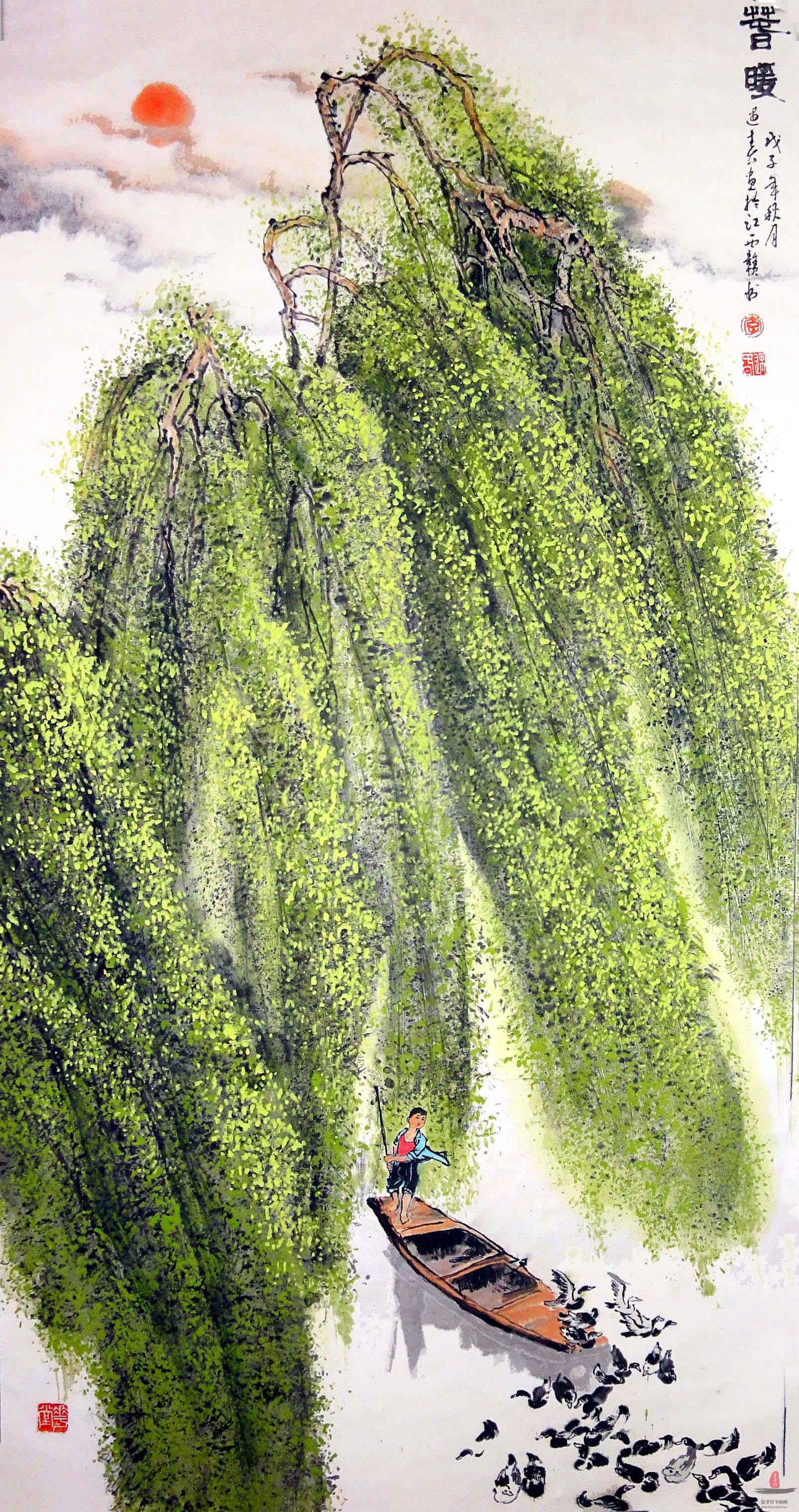 李遇春花鸟《春暖》-复圣轩字画