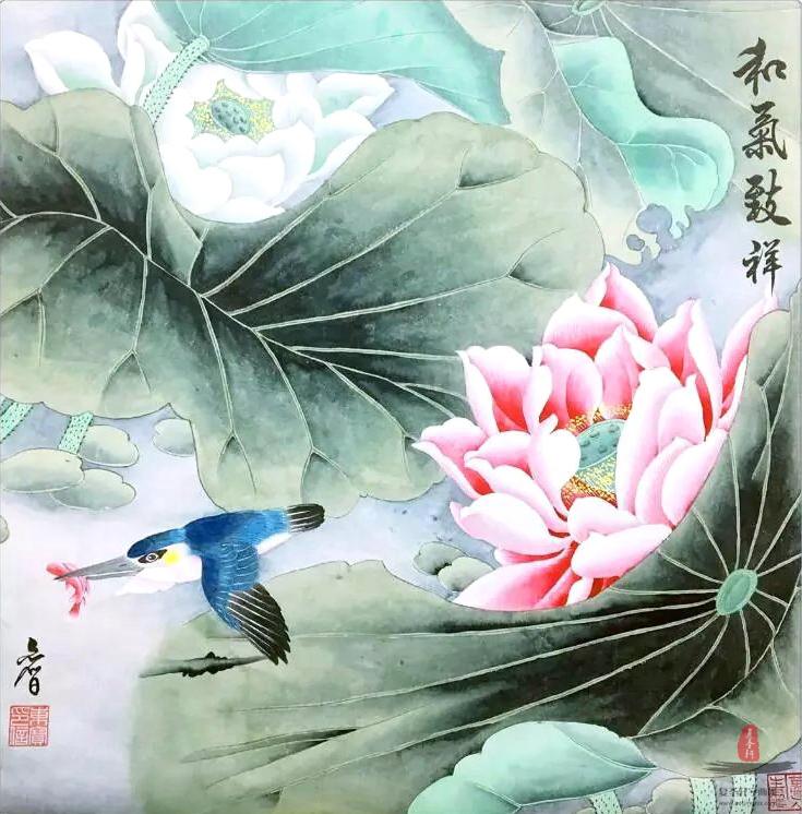 田奕智花鸟 《和气致祥》-复圣轩字画