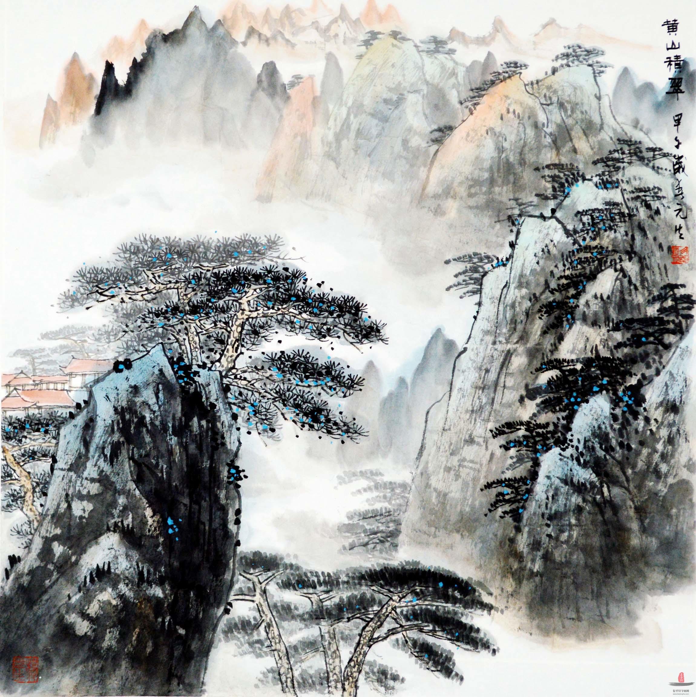 蒋元生山水《风雨大别山》-复圣轩字画