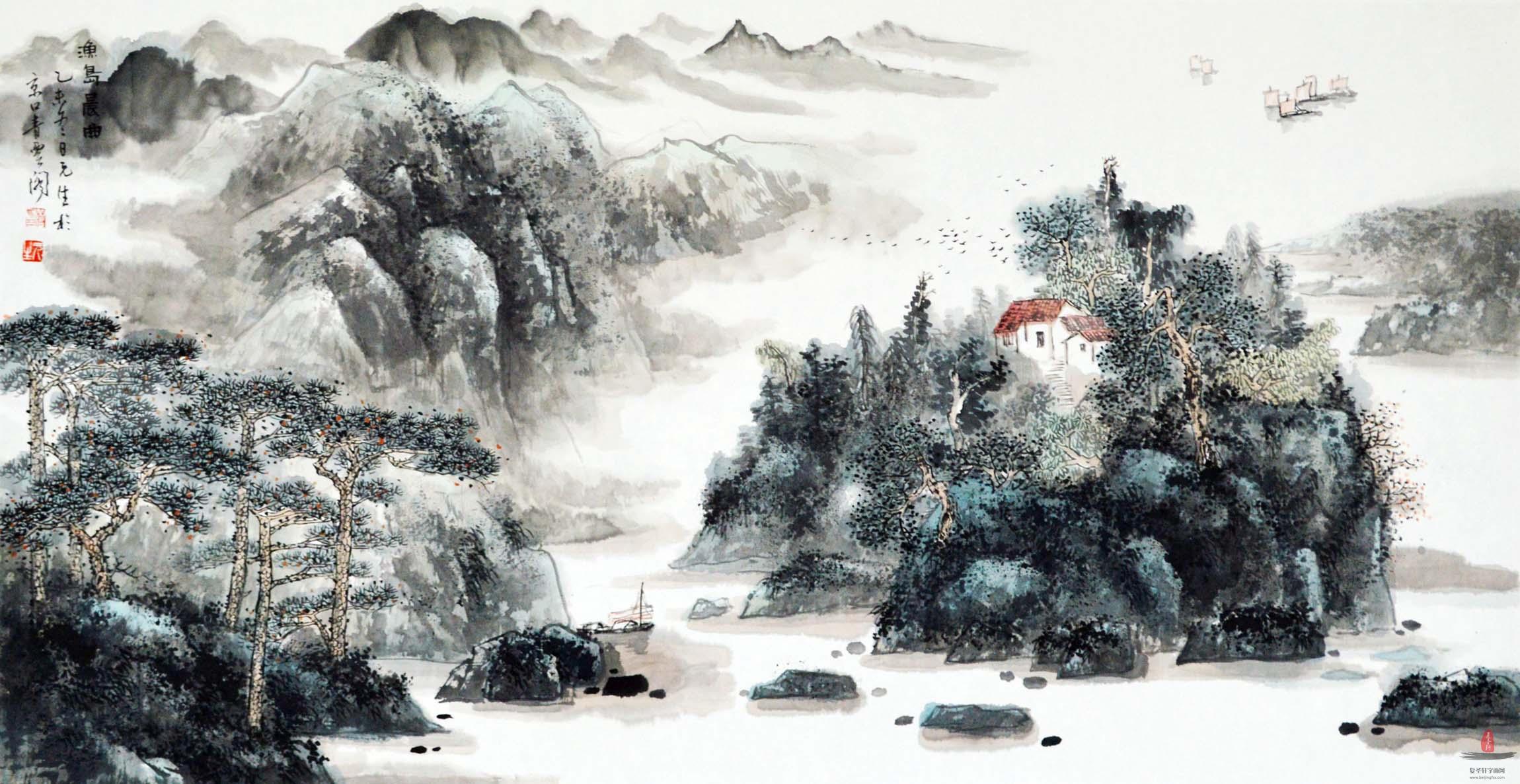 蒋元生山水《风雨大别山》-复圣轩字画