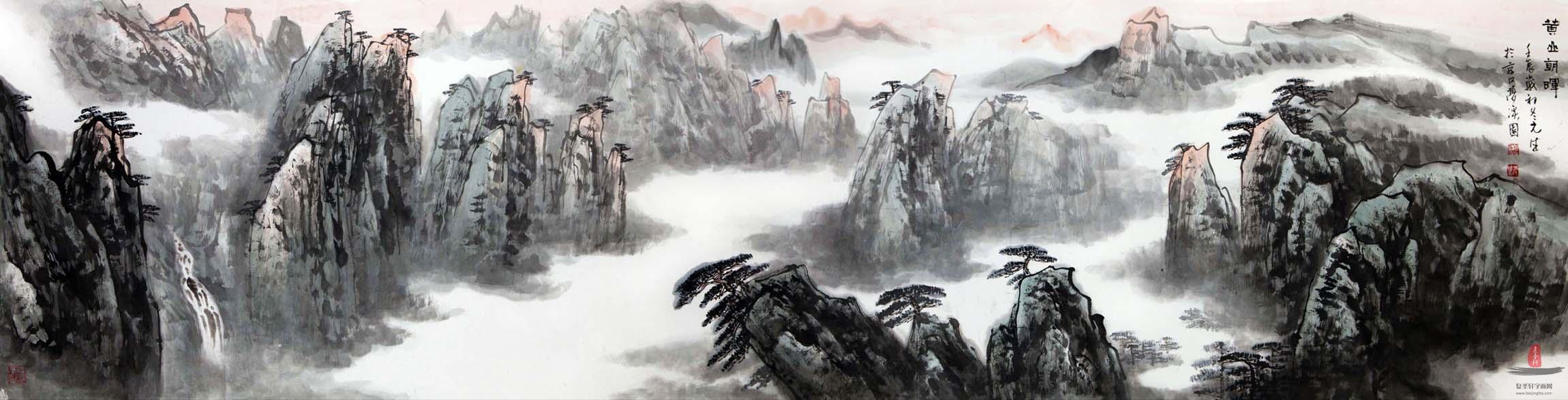 蒋元生山水画《朝行空江中暮宿空江里》-复圣轩字画
