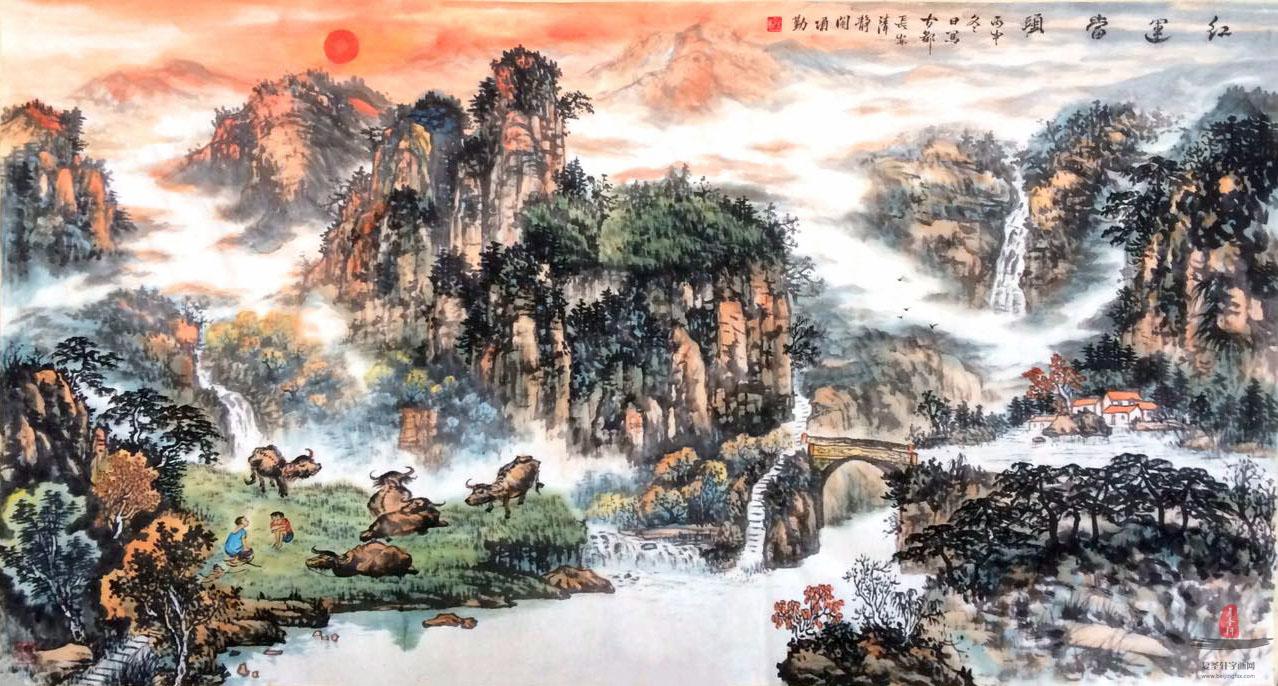 项勤山水《鸿运当头》-复圣轩字画