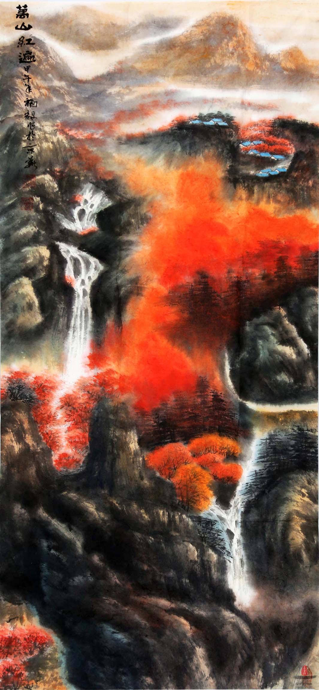 李福毅山水《松下问童子》-复圣轩字画