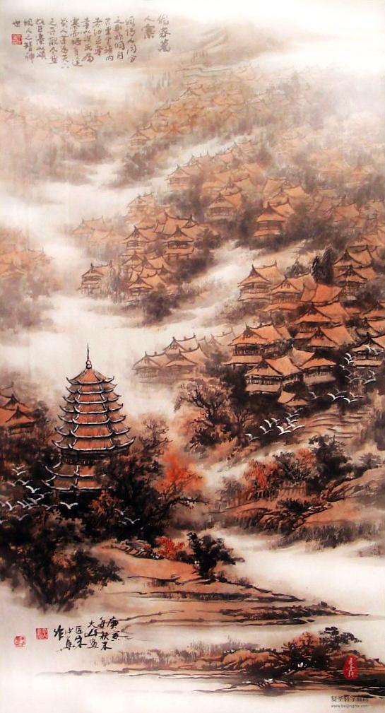 朱中华山水画《秋韵》-复圣轩字画