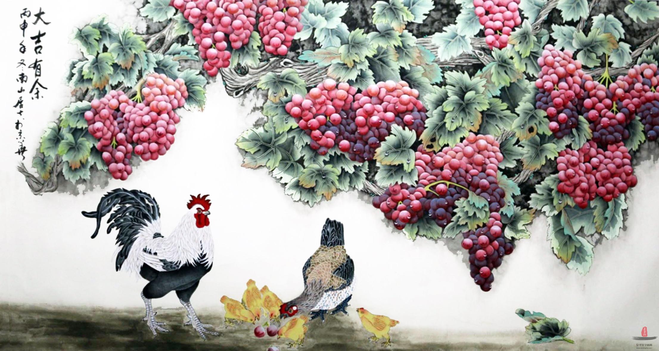 单耀宗花鸟画《大吉有余》-复圣轩字画