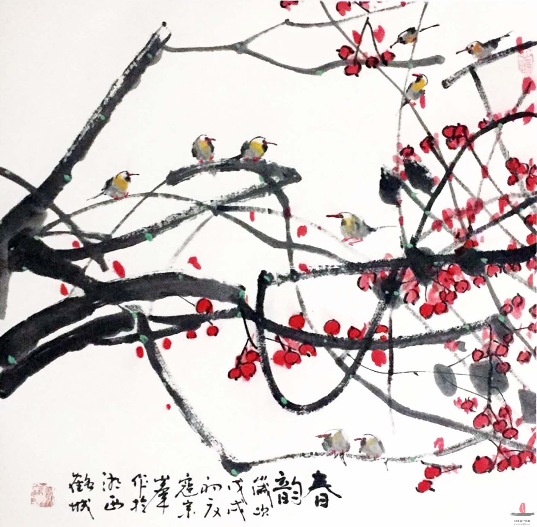 寇宗峰花鸟《春韵》-复圣轩字画