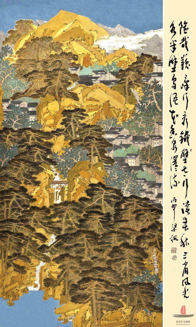 梁绪元《家乡金秋》-复圣轩字画