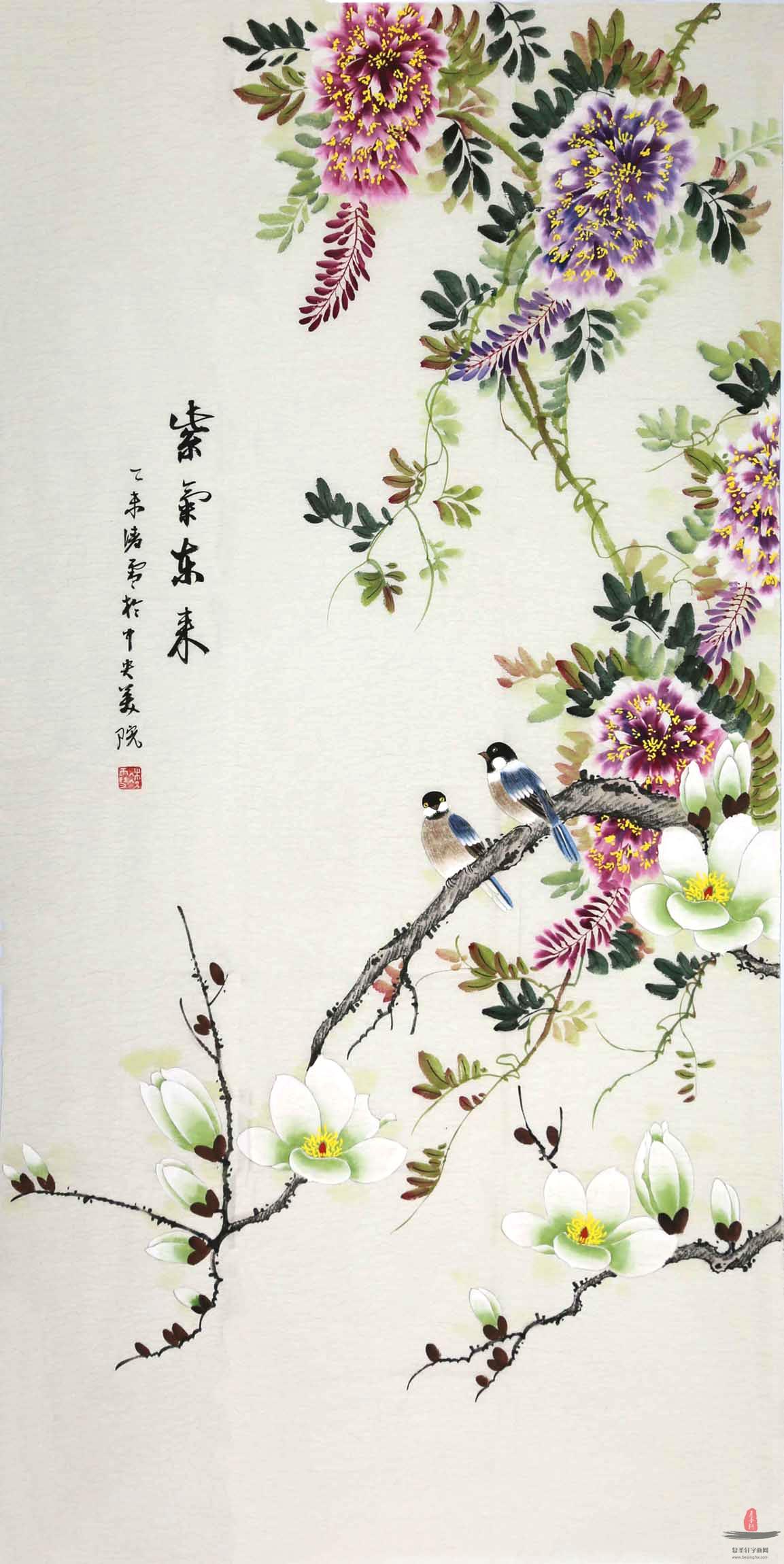 凌雪花鸟《事事如意》-复圣轩字画