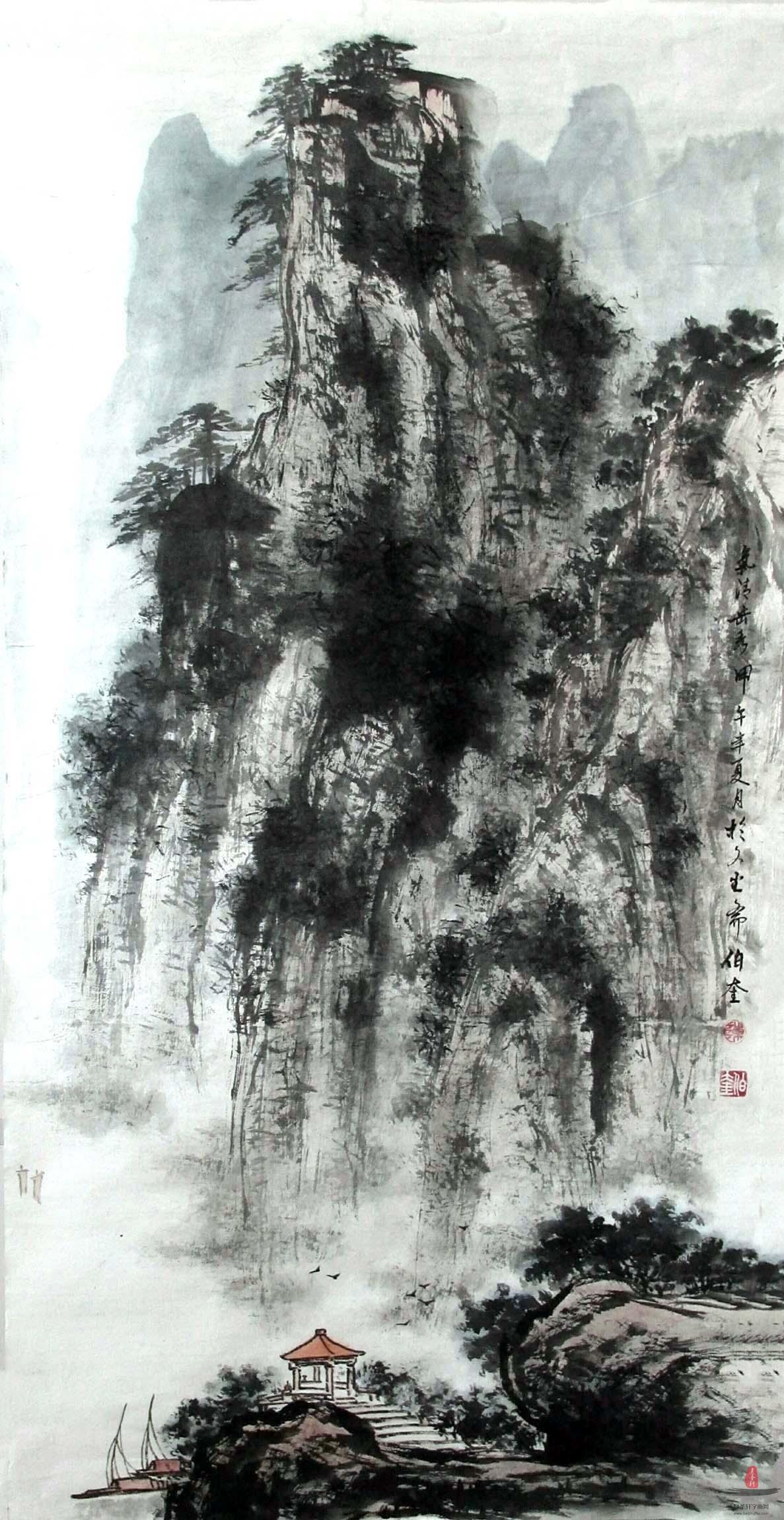 陈伯奎山水《江山秋韵》-复圣轩字画
