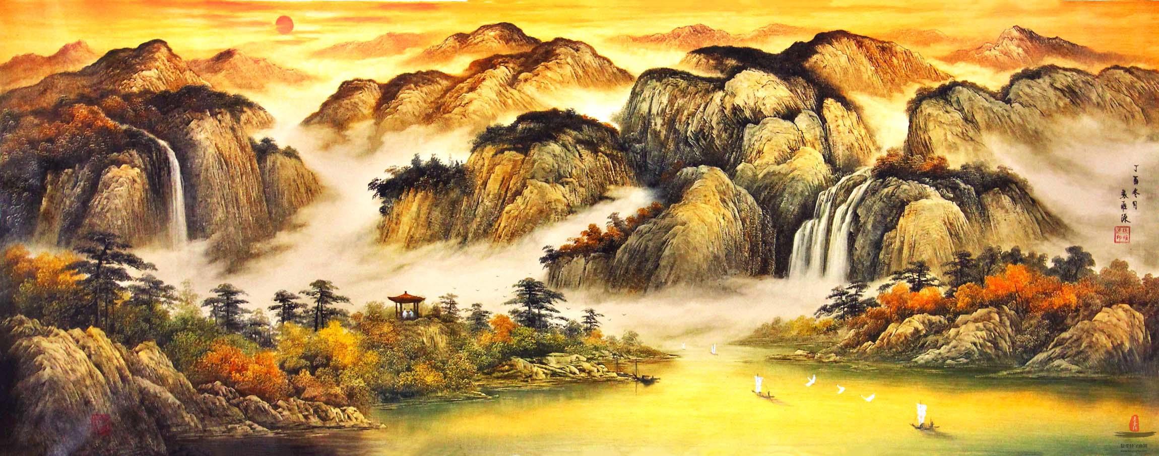 张维昌山水《风帆》-复圣轩字画