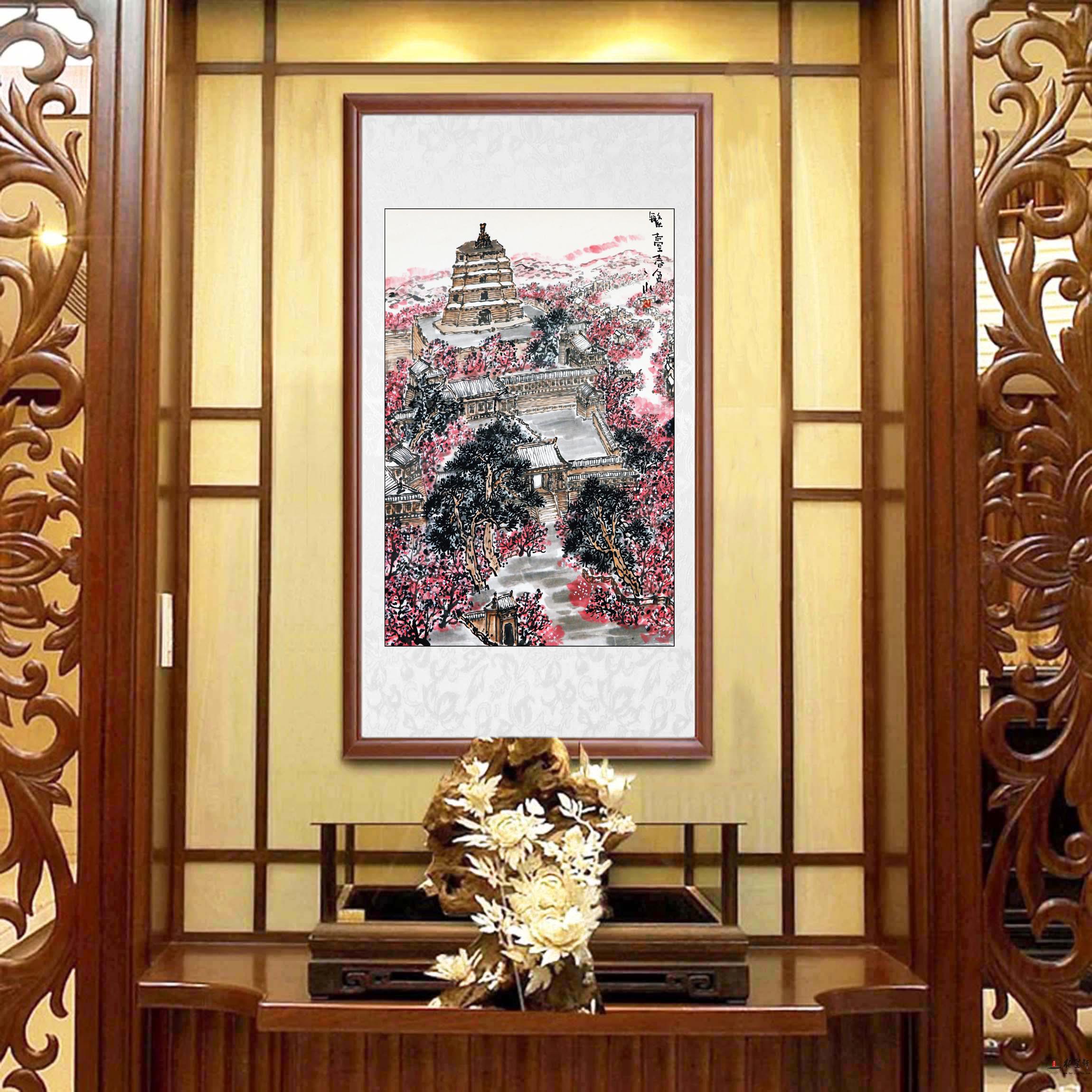 王一水山水《繁台春色》“汴京八景”(二)-复圣轩字画