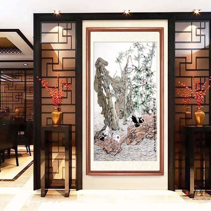 朱琳花鸟竹子《和敬平安》-复圣轩字画