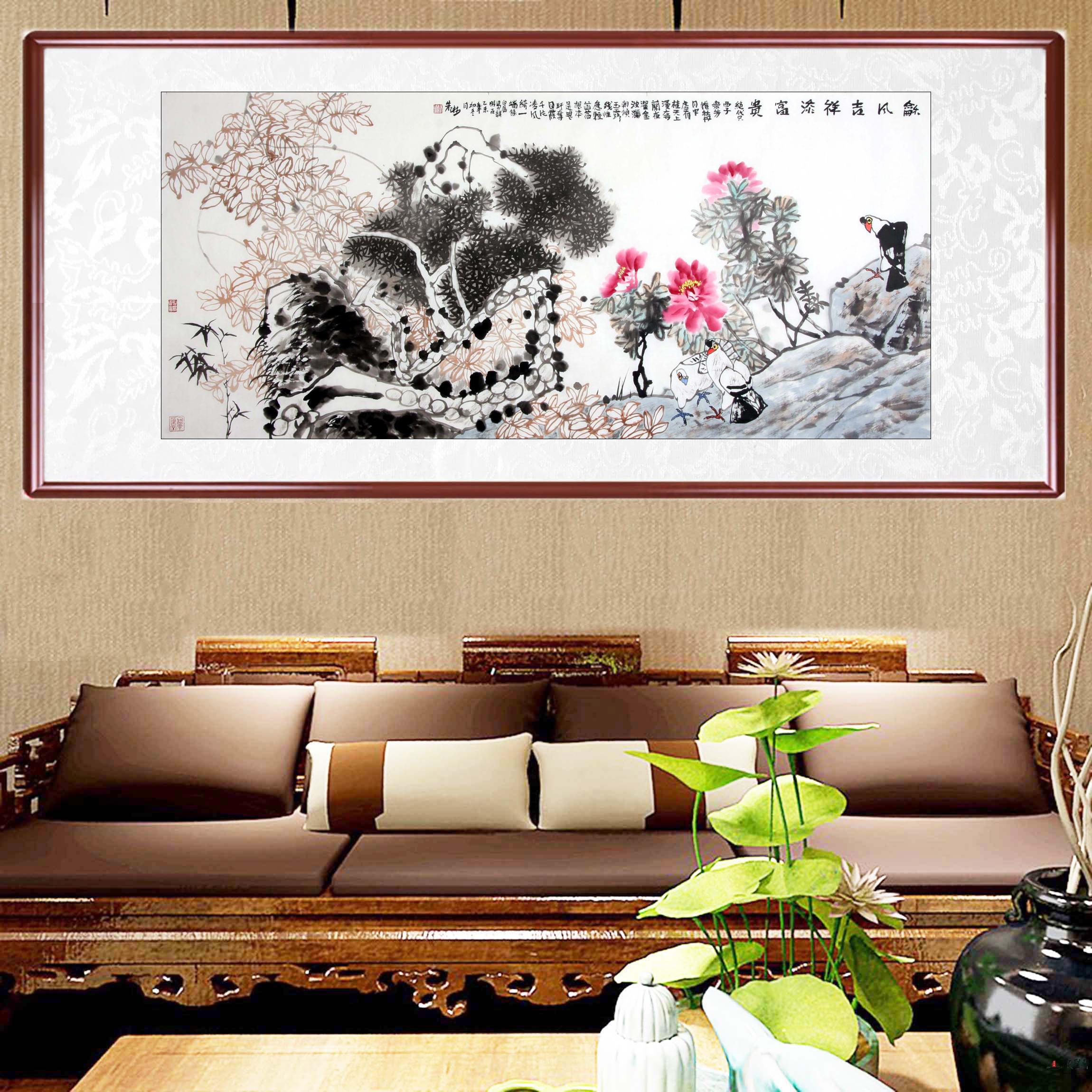 朱琳花鸟画《和风吉祥添富贵》-复圣轩字画