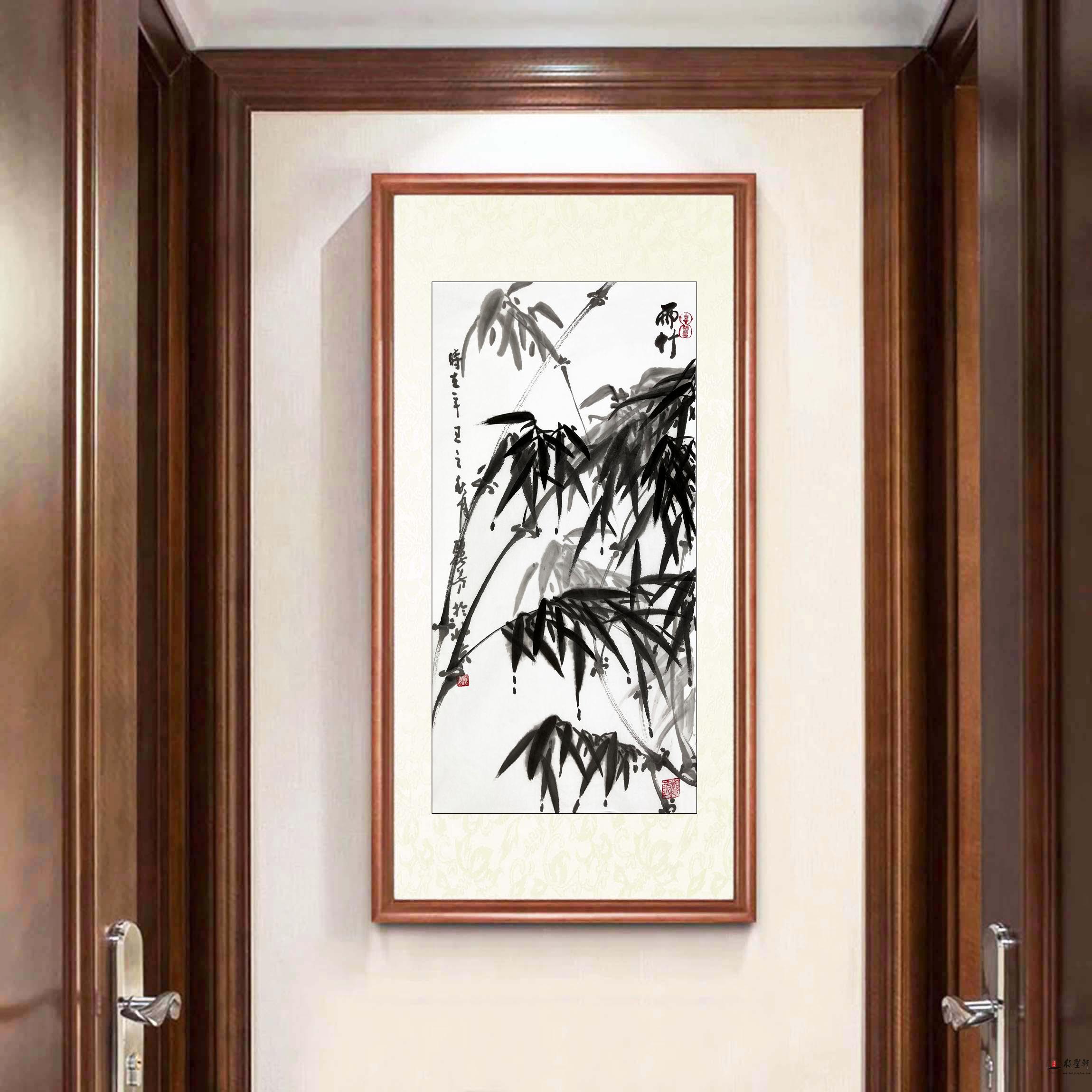 李丽芳 花鸟《雨竹》-复圣轩字画
