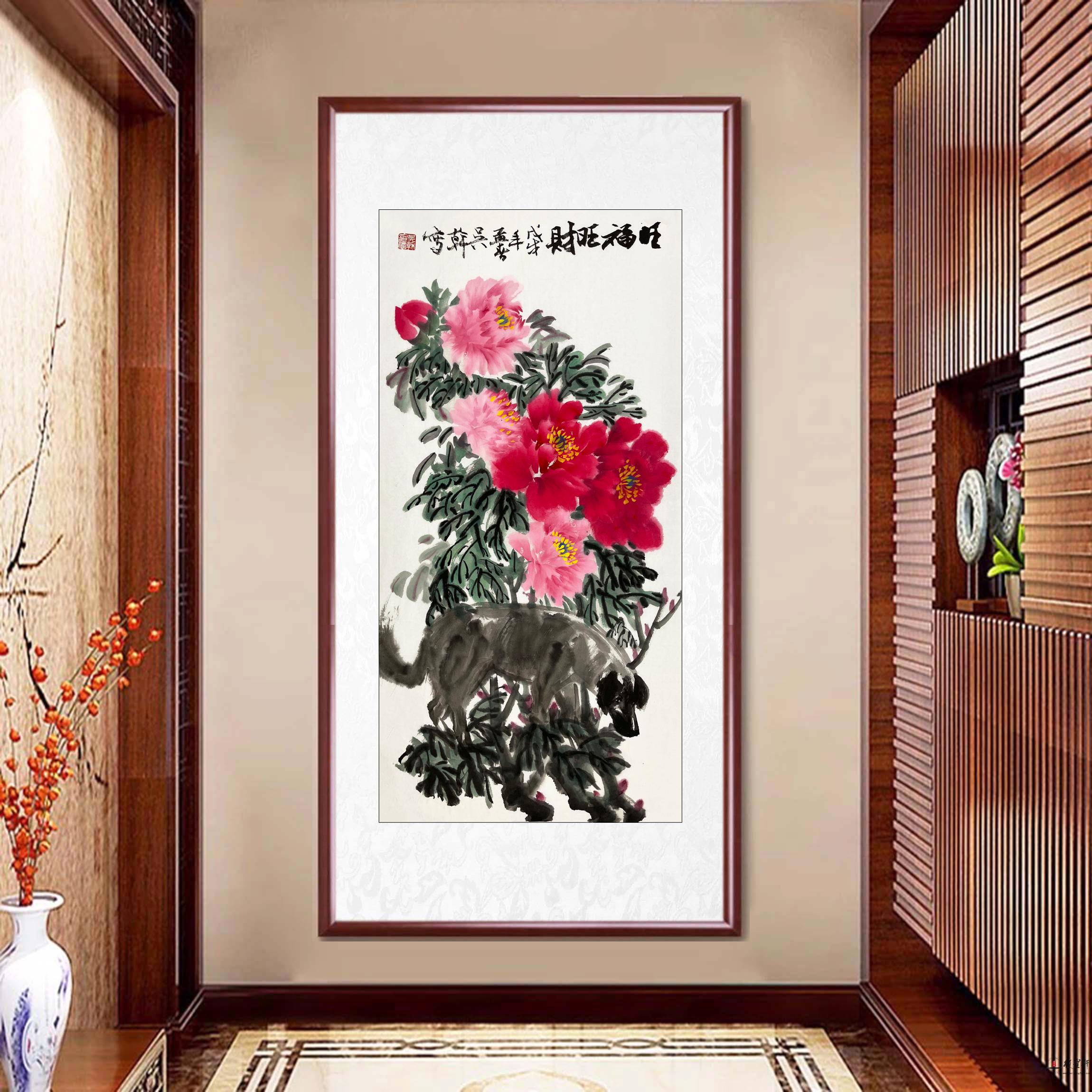 吴干 花鸟《福旺财旺》-复圣轩字画