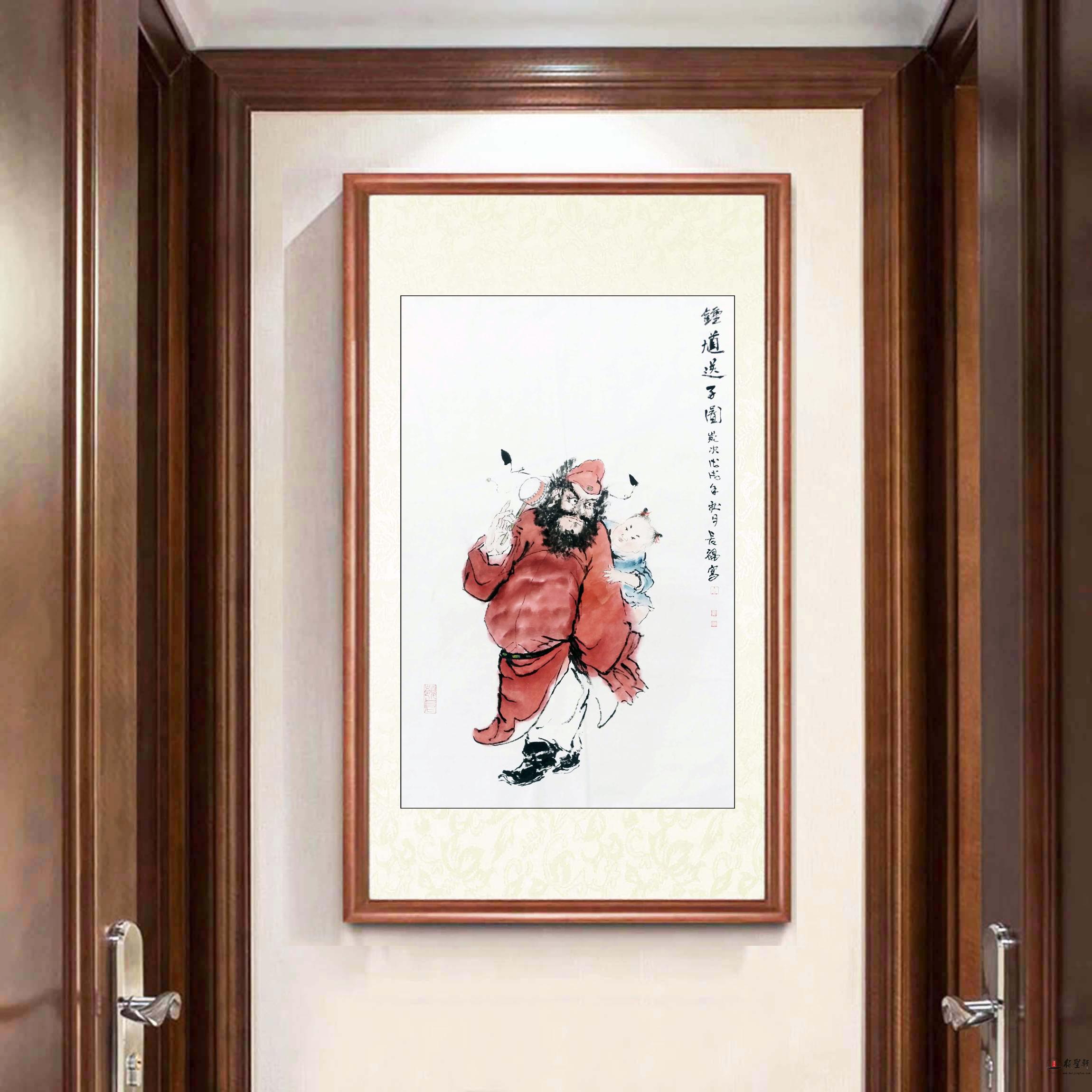 黄长福人物画《钟馗送子图》-复圣轩字画网