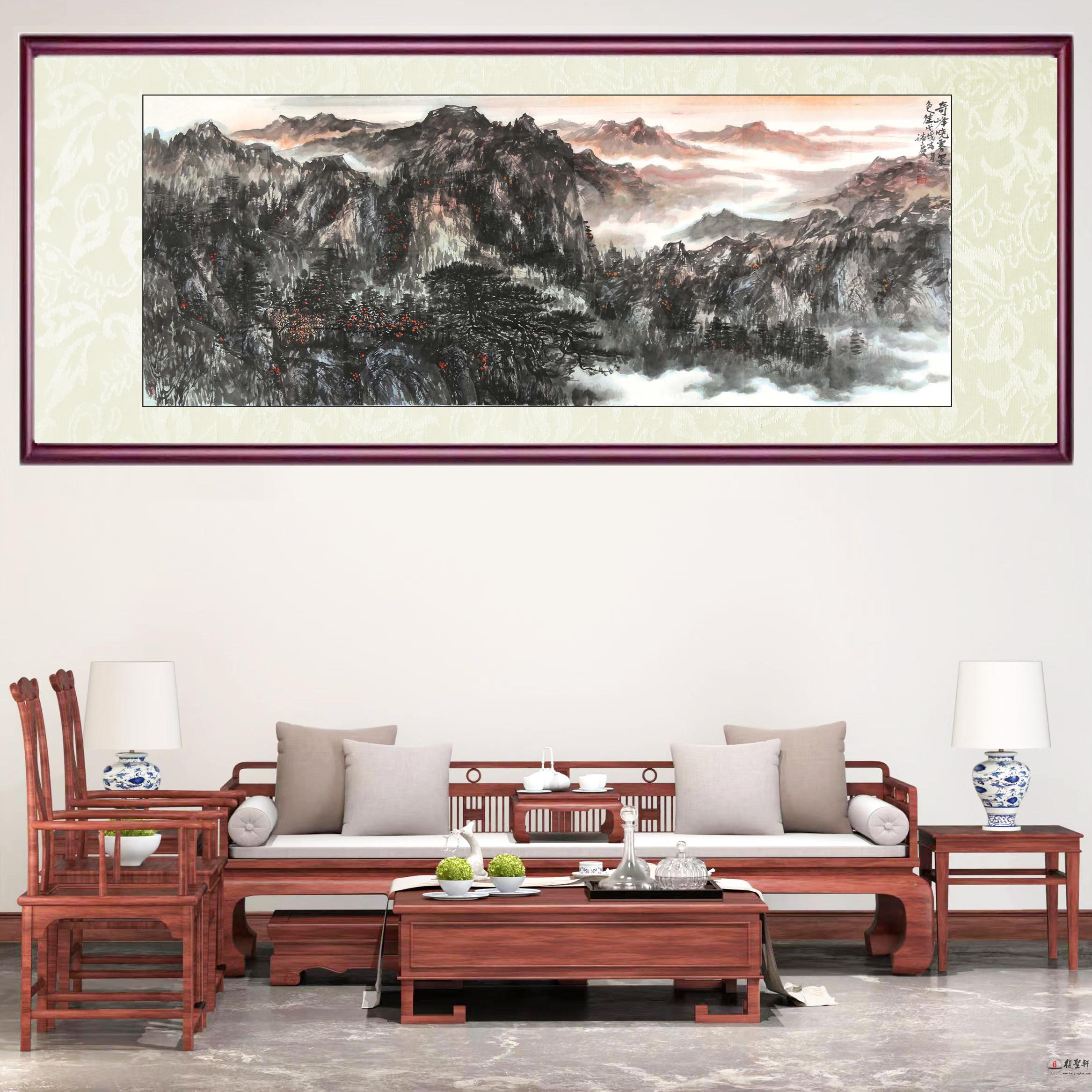 陈胜广山水《奇峰晓雾景色佳》-复圣轩字画