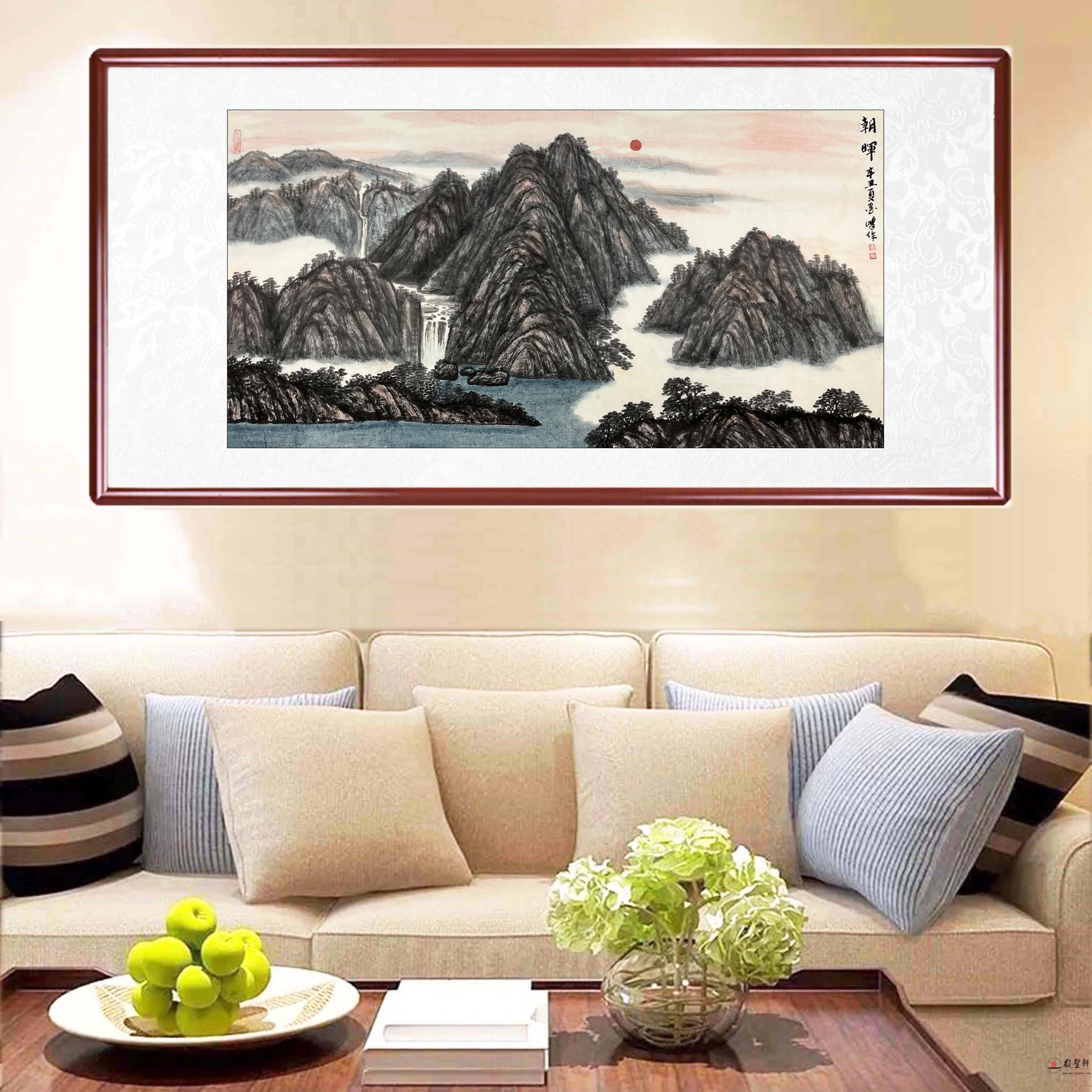 高山虎 山水《朝晖》-复圣轩字画