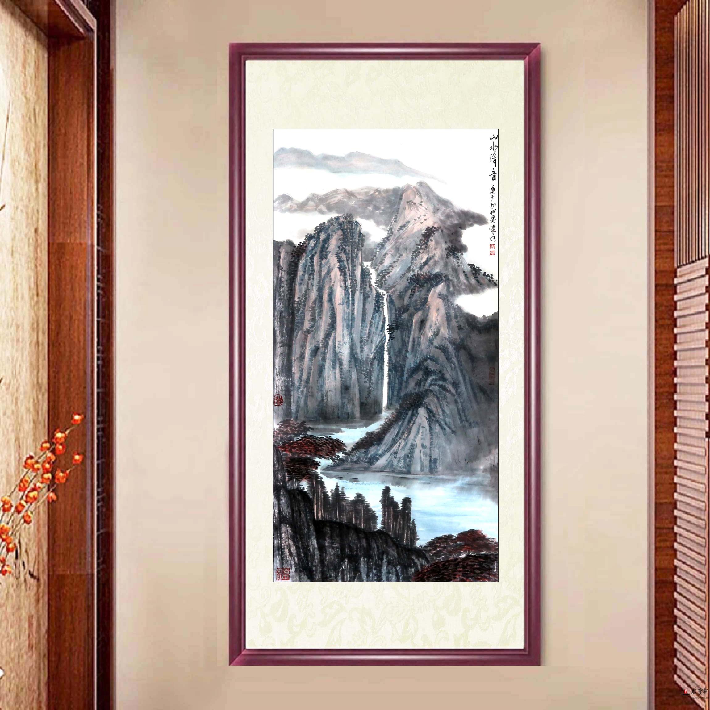 高山虎《山水清音》-复圣轩字画