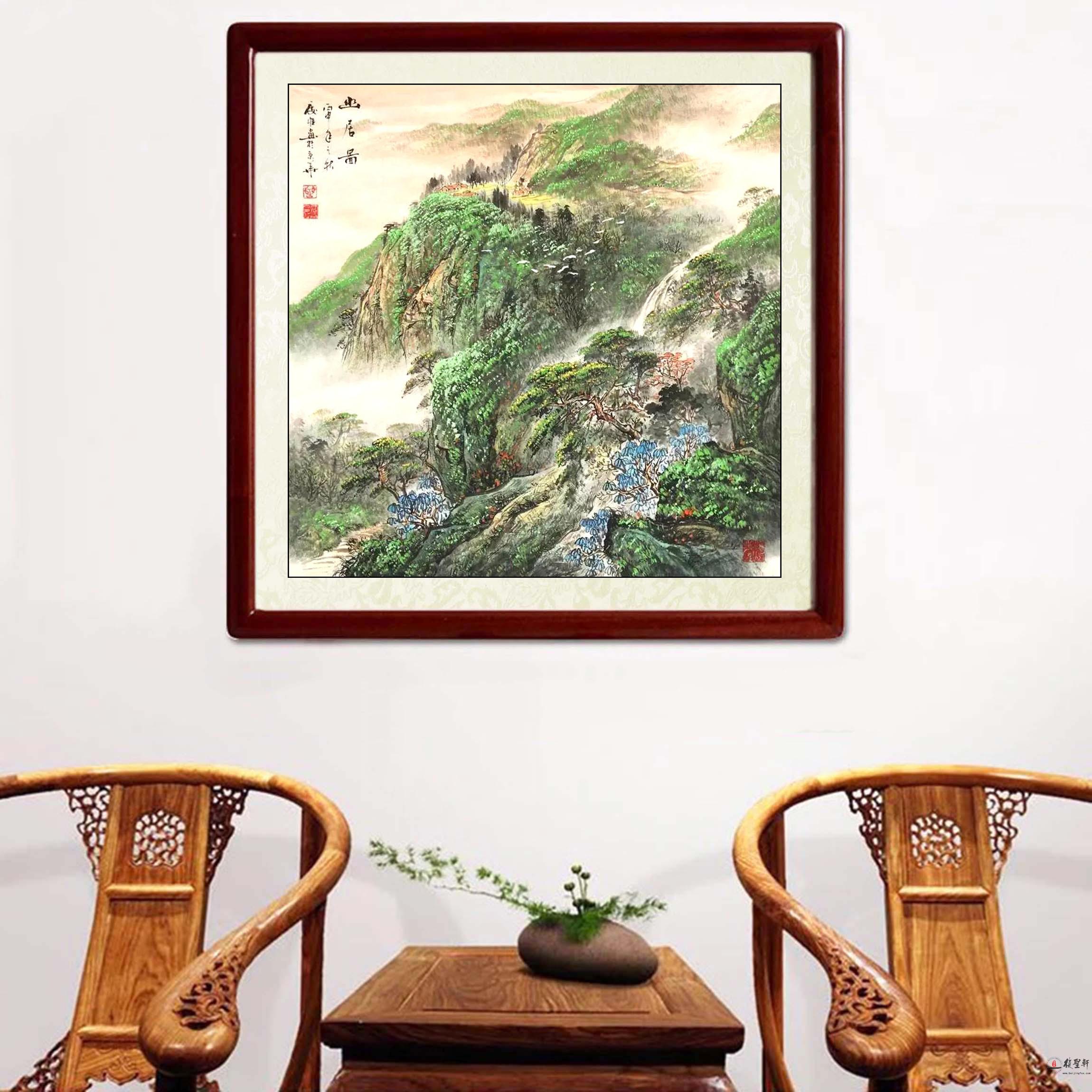 曾庆淮山水青绿山水《幽居图》-复圣轩字画