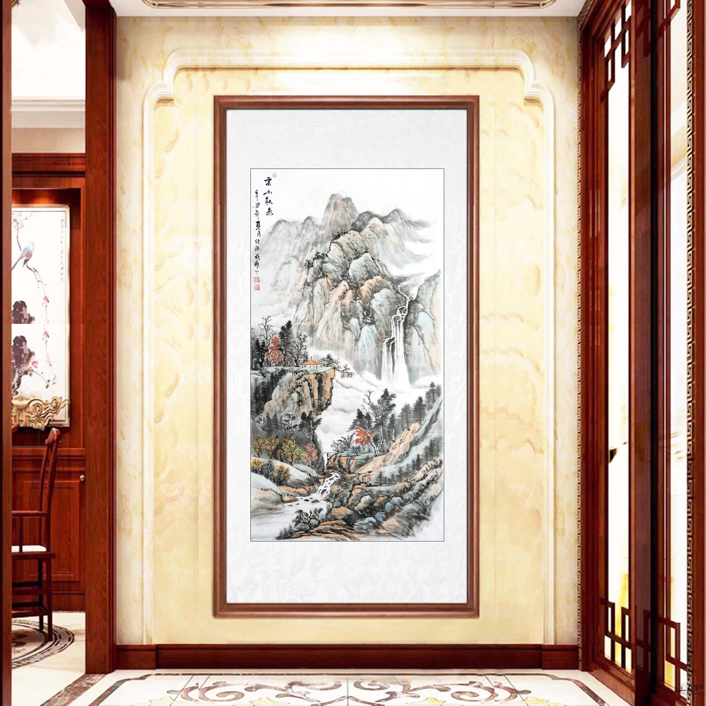 李继海《云山秋色》-复圣轩字画