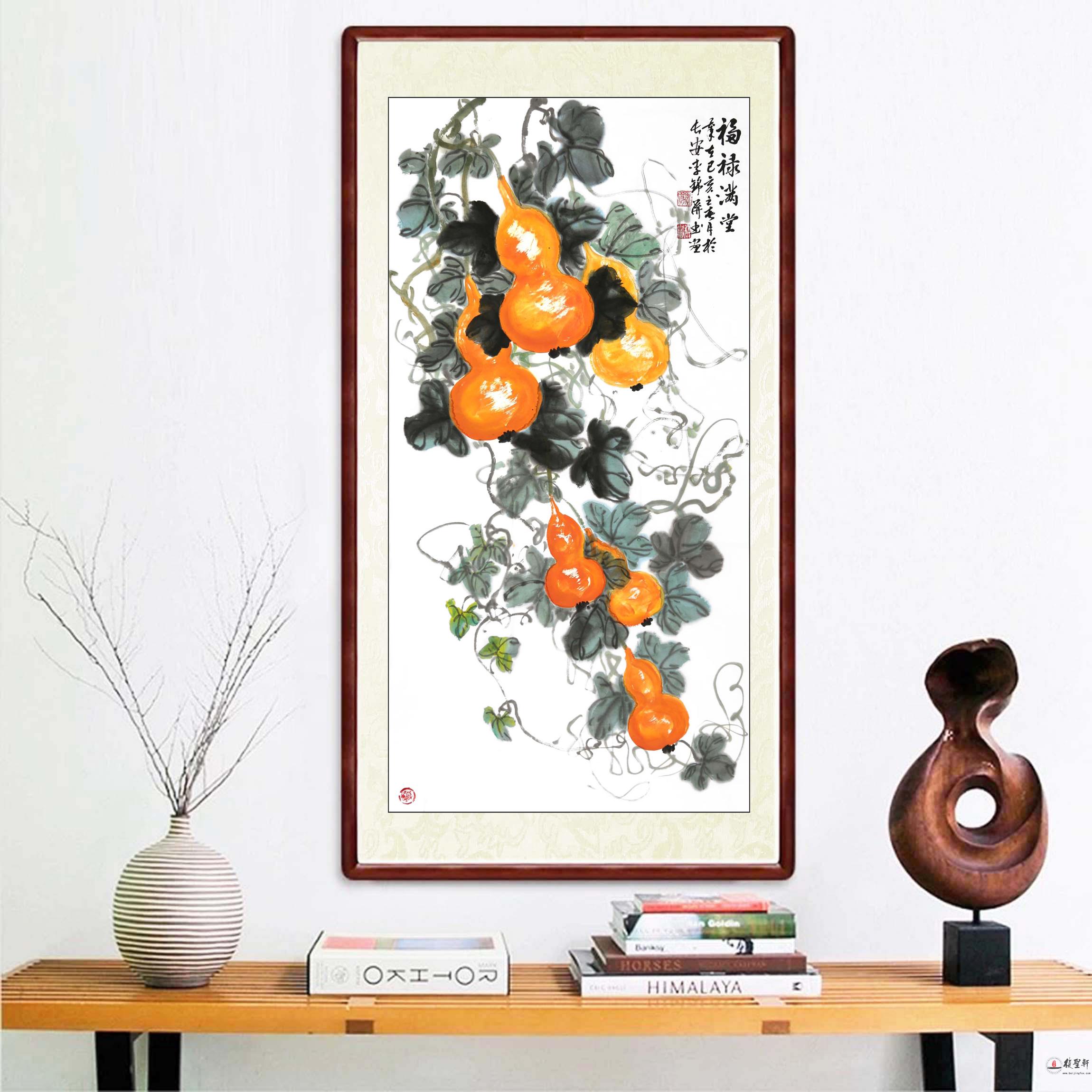 李锦屏花鸟《福禄满堂》-复圣轩字画