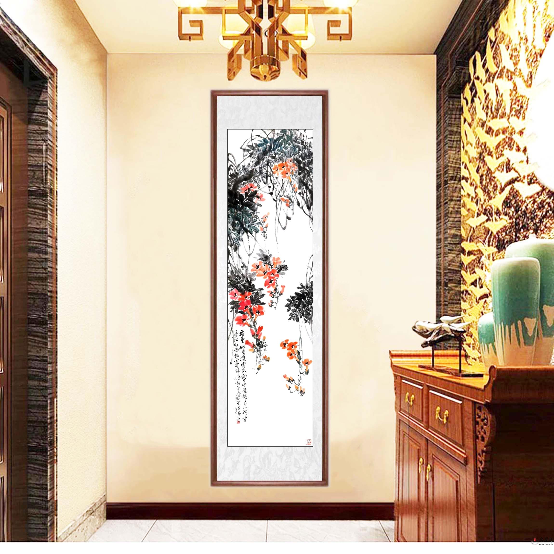 程烁花鸟 《凌霄》-复圣轩字画