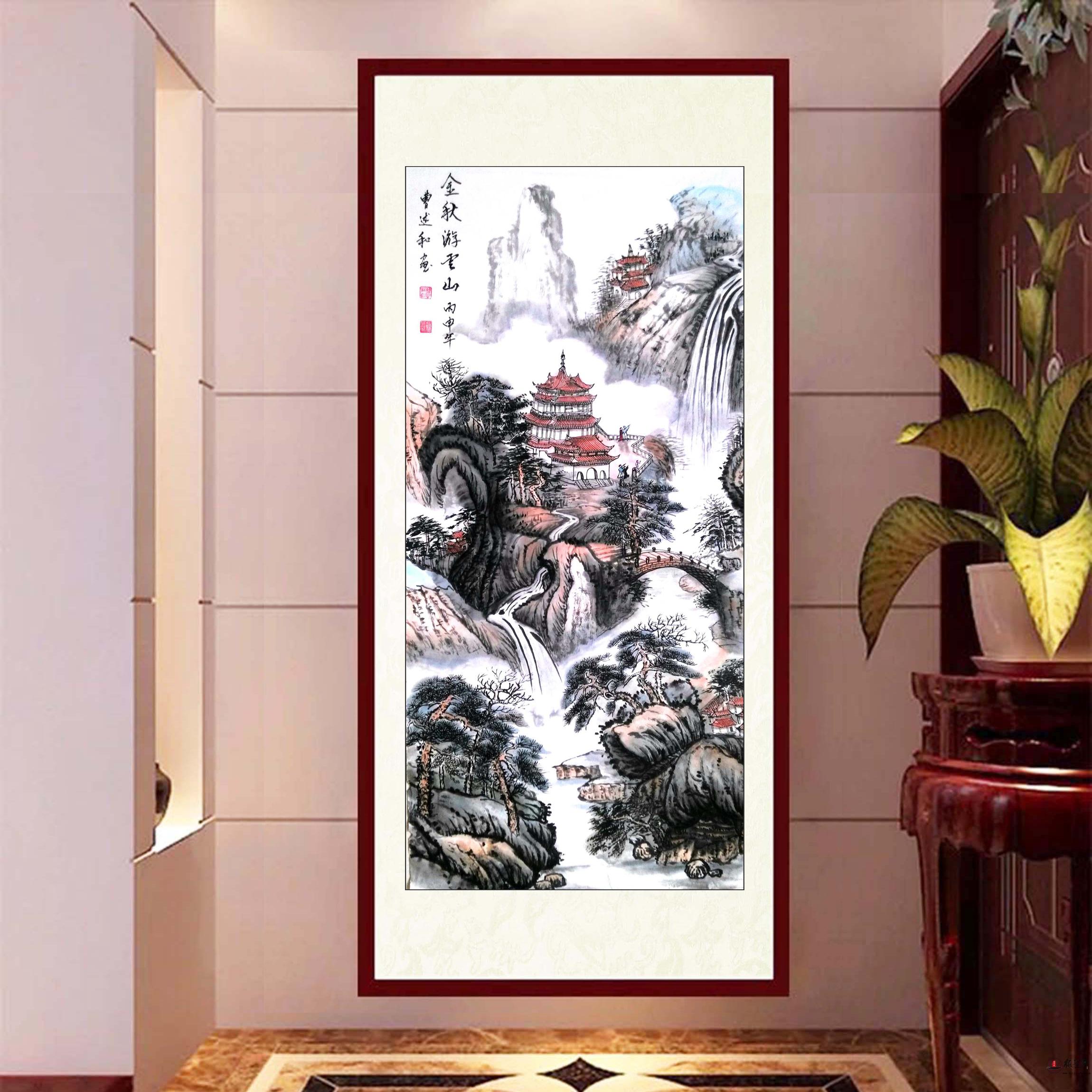 曹述和山水《金秋游云山》-复圣轩字画